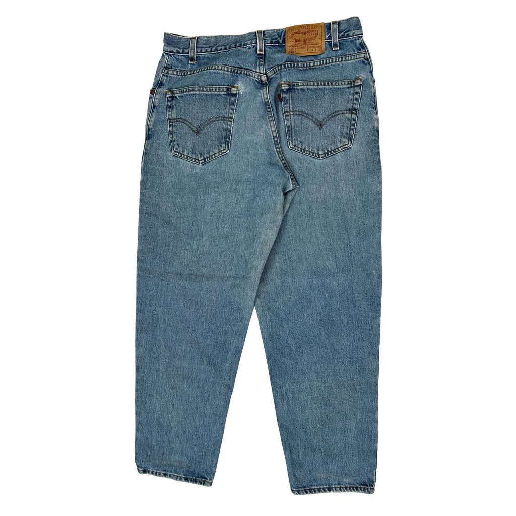 560 Levis Jeans - 34W 30L Light Wash Cotton Refurbished - Thrifted (note: this is a term often used to describe second- refurbished available on Cerqular