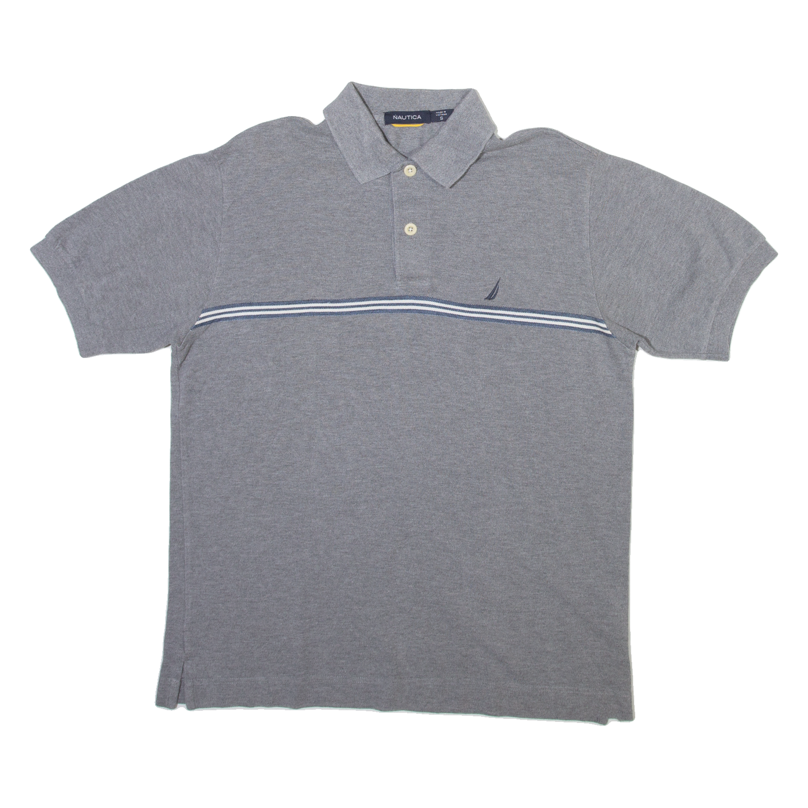 NAUTICA Mens Polo Shirt Grey S Refurbished - N/A refurbished available on Cerqular