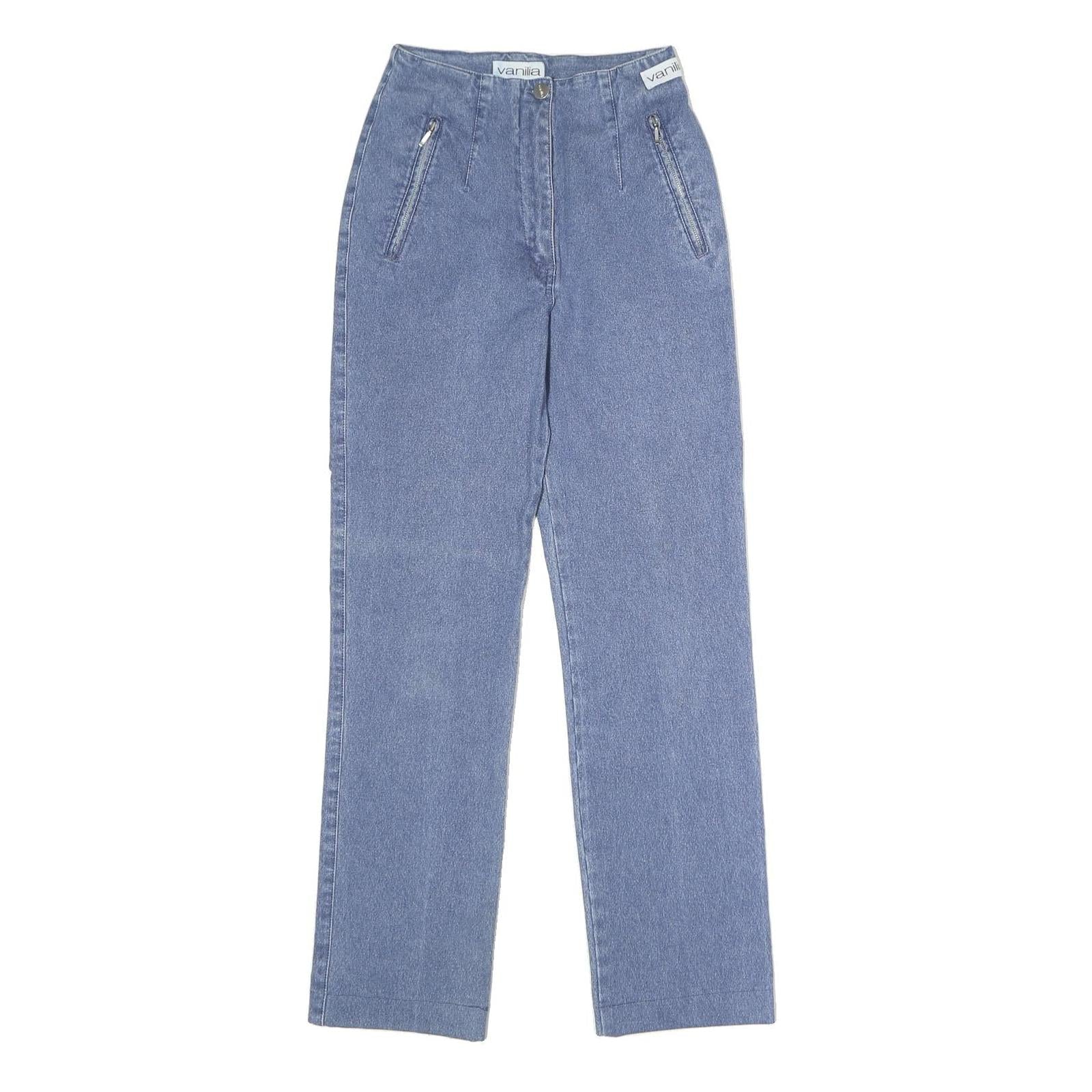 VANILIA Womens Jeans Blue Regular Straight Denim Medium W26 L30 Zip Cotton Blend Refurbished - N/A refurbished available on Cerqular
