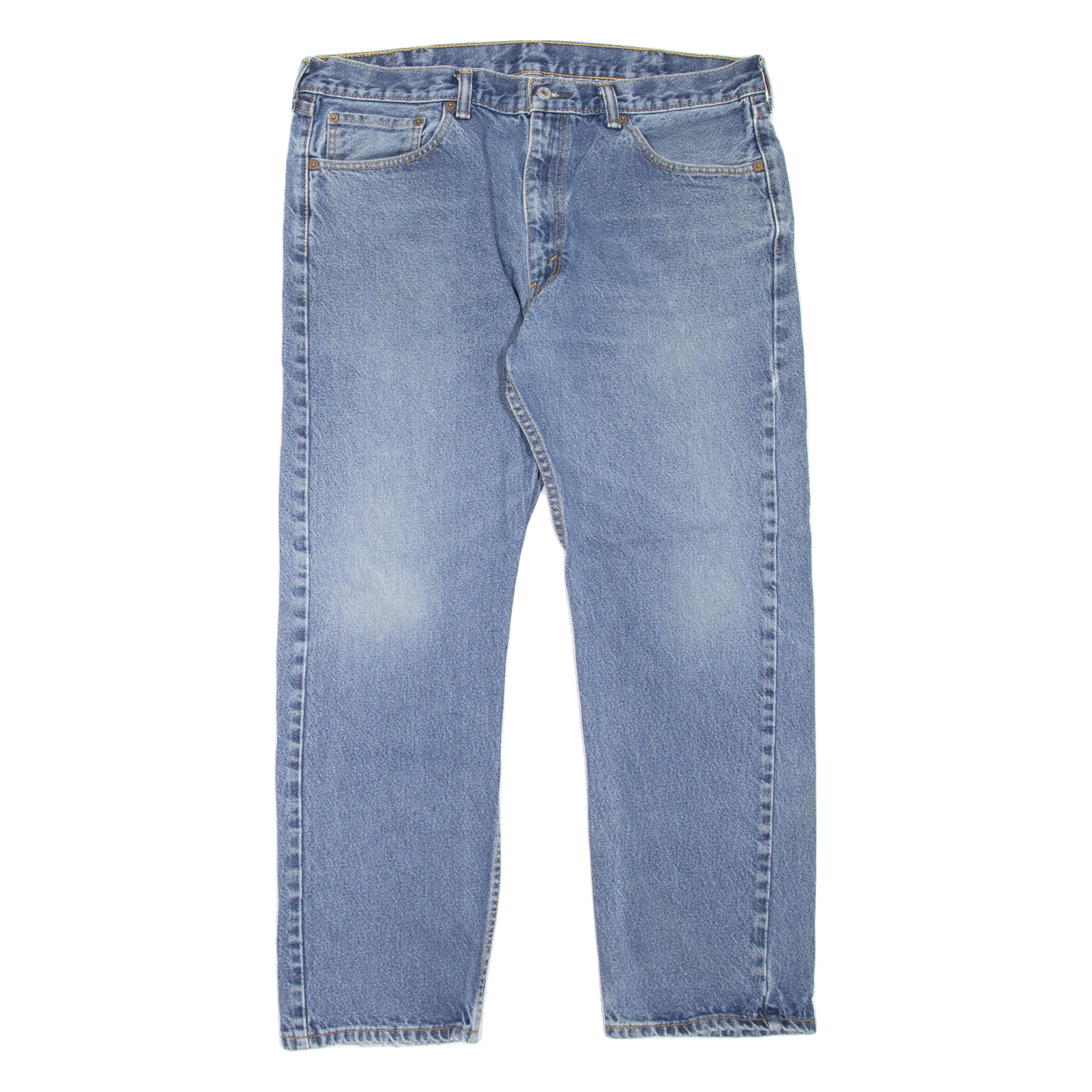 LEVI'S 505 Jeans Mens Blue Regular Straight Stone Wash W38 L30 Refurbished - N/A refurbished available on Cerqular