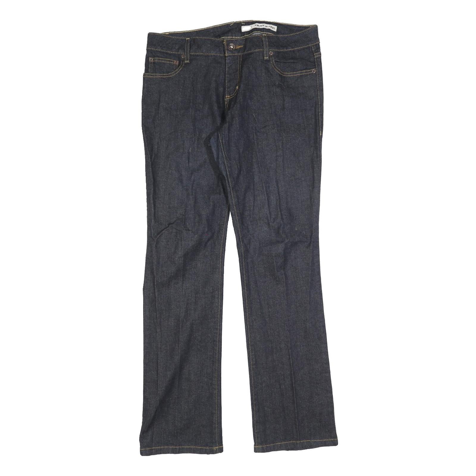 DKNY Mens Regular Fit Blue Denim Jeans W34 L33 Zip Cotton Blend Classic Style Refurbished - N/A refurbished available on Cerqular