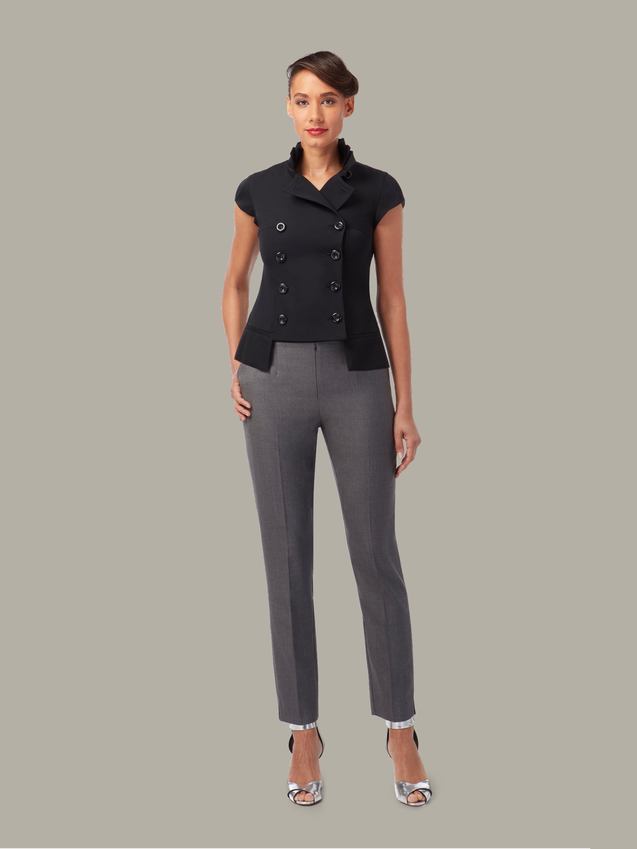Buy ARCHITRAVE | Fan-Collar Waistcoat | Colour: Black | Size: XXS Refurbished - $633.95 ARCHITRAVE | Fan-Collar Waistcoat | Colour: Black | Size: XXS Refurbished - N/A refurbished available on Cerqular