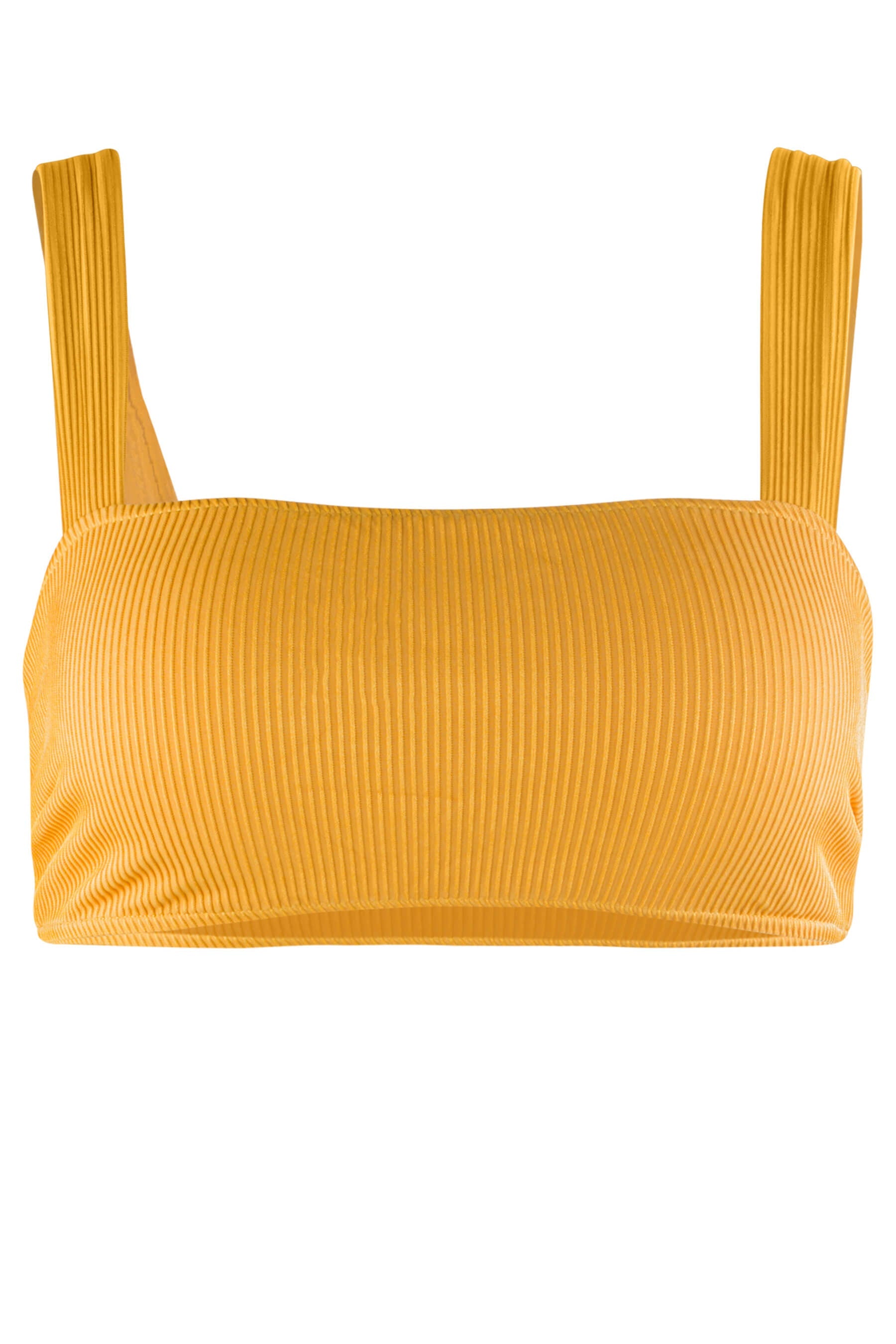 Julia Bikini Top Ribbed Gold | Size: Medium Refurbished - Sauipe Swim refurbished available on Cerqular