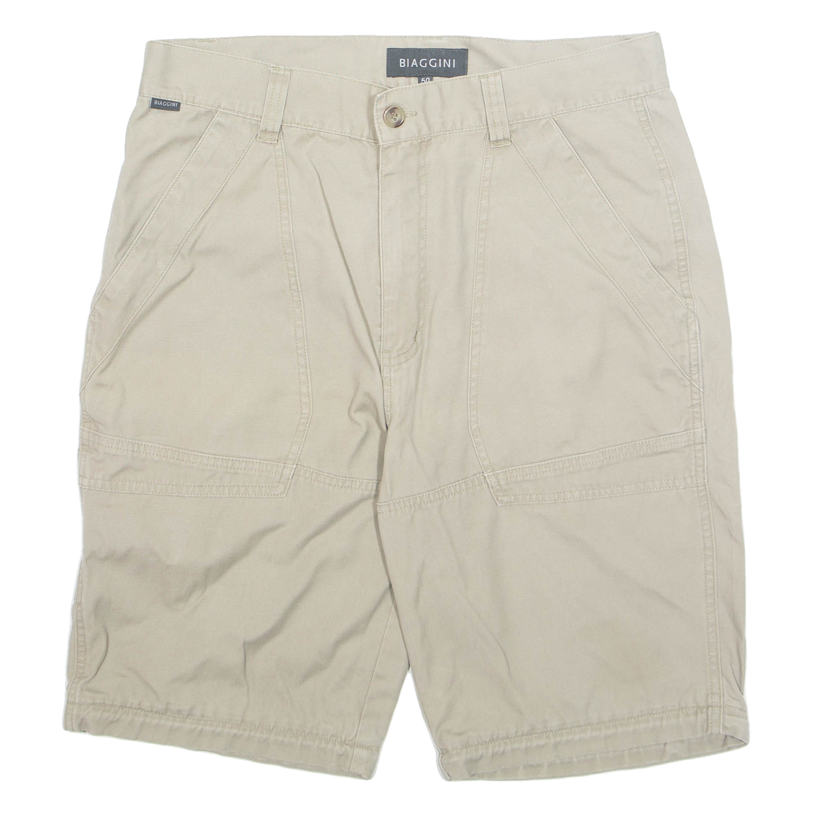 BIAGGINI Mens Workwear Shorts Beige 2XL W32 Refurbished - N/A refurbished available on Cerqular