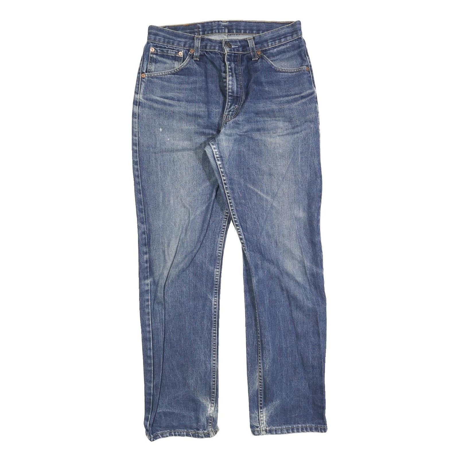 LEVI'S 521 02 Mens Jeans Blue Regular Straight Denim Medium W32 L32 Zip Closure Refurbished - N/A refurbished available on Cerqular