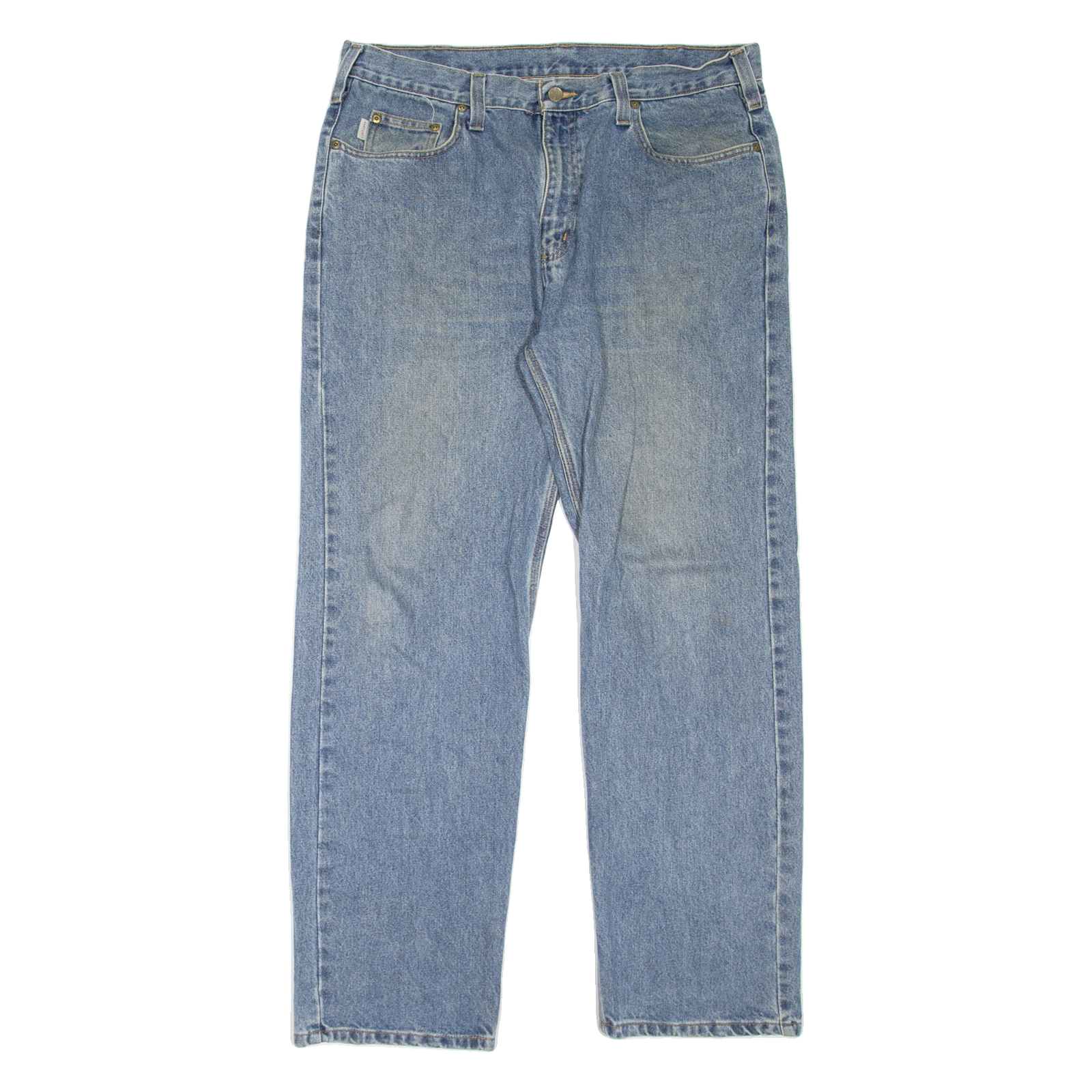 CARHARTT Workwear Mens Jeans Blue Regular Straight Stone Wash W36 L31 Refurbished - N/A refurbished available on Cerqular
