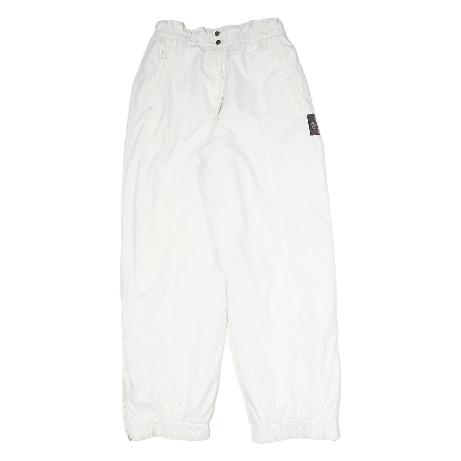ETIREL Womens White Relaxed Regular Leg Trousers W27 L30 Casual Polyester Blend Refurbished - N/A refurbished available on Cerqular