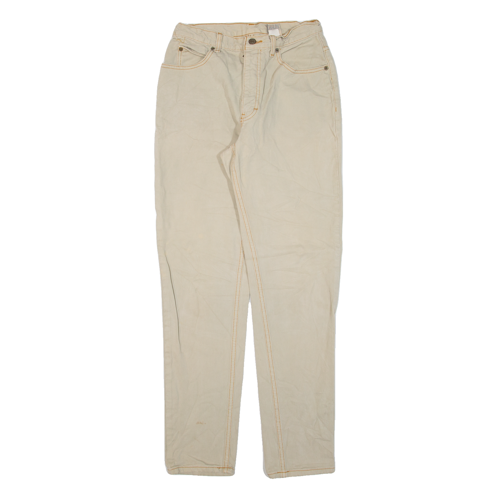 CALVIN KLEIN JEANS Womens Jeans Beige Regular Tapered W26 L30 Refurbished - N/A refurbished available on Cerqular