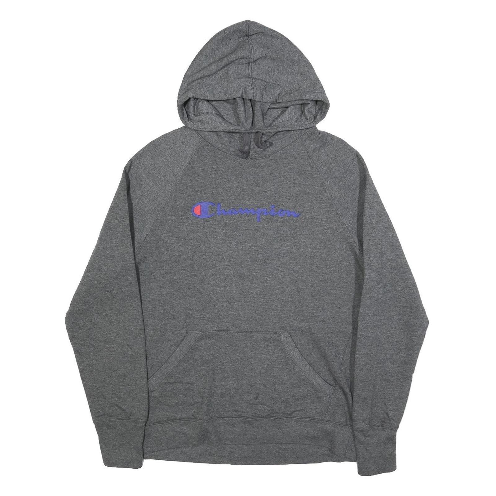 CHAMPION Womens Grey Pullover Hoodie L Cotton Blend Casual Sportswear Refurbished - N/A refurbished available on Cerqular