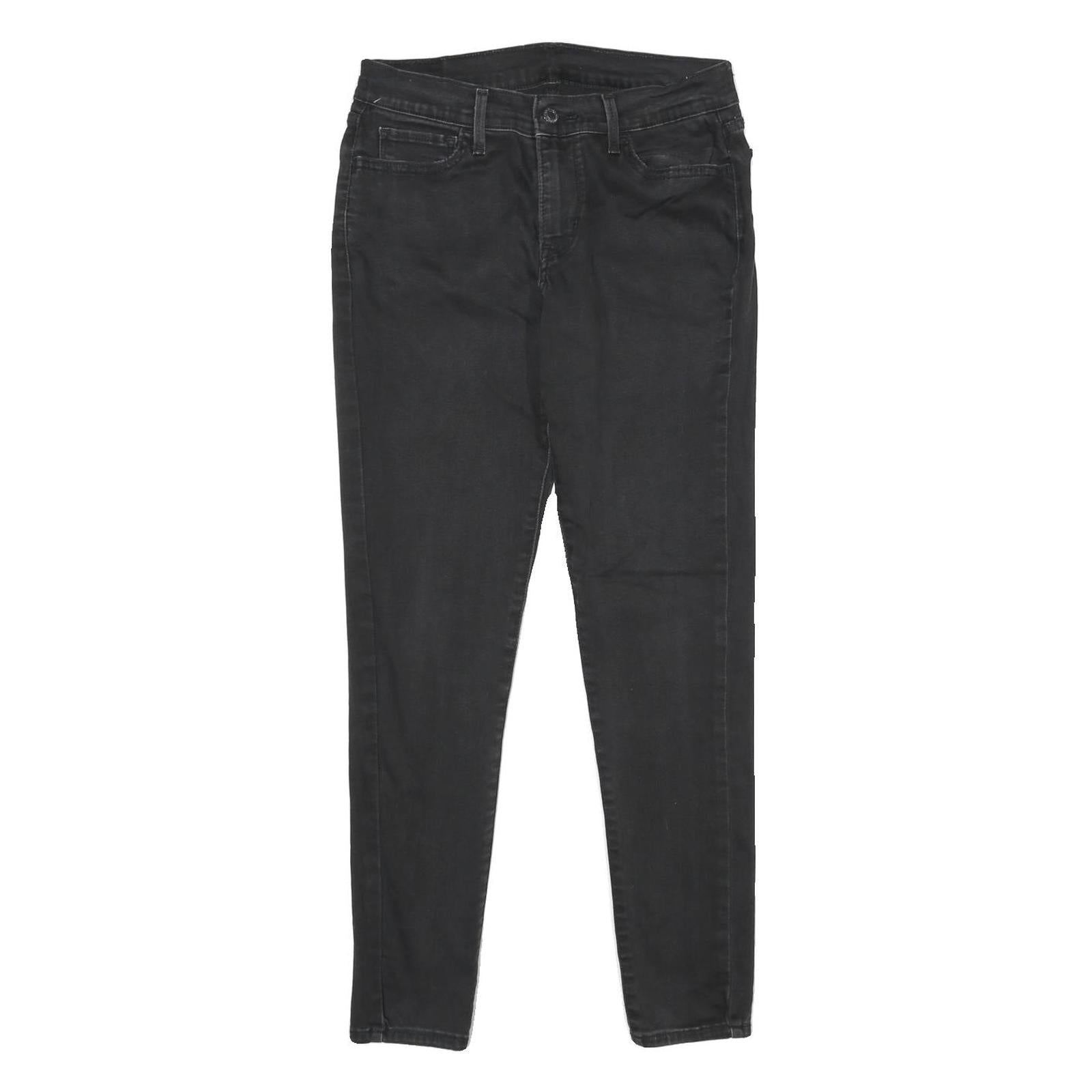LEVI'S Womens Jeans Black Regular Skinny Denim Raw W28 L30 Classic Cotton Blend Refurbished - N/A refurbished available on Cerqular