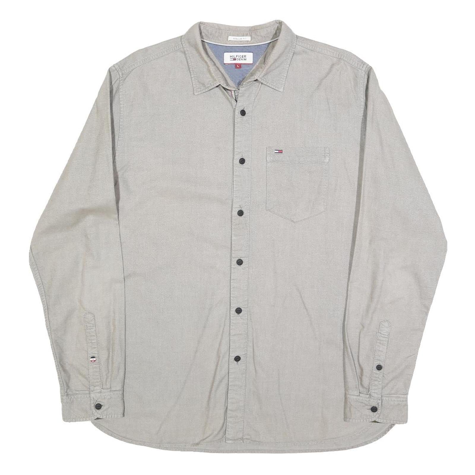 Buy HILFIGER DENIM Mens Beige Cotton Blend Shirt L Casual Classic Button Down Refurbished - $35.09 HILFIGER DENIM Mens Beige Cotton Blend Shirt L Casual Classic Button Down Refurbished - N/A refurbished available on Cerqular