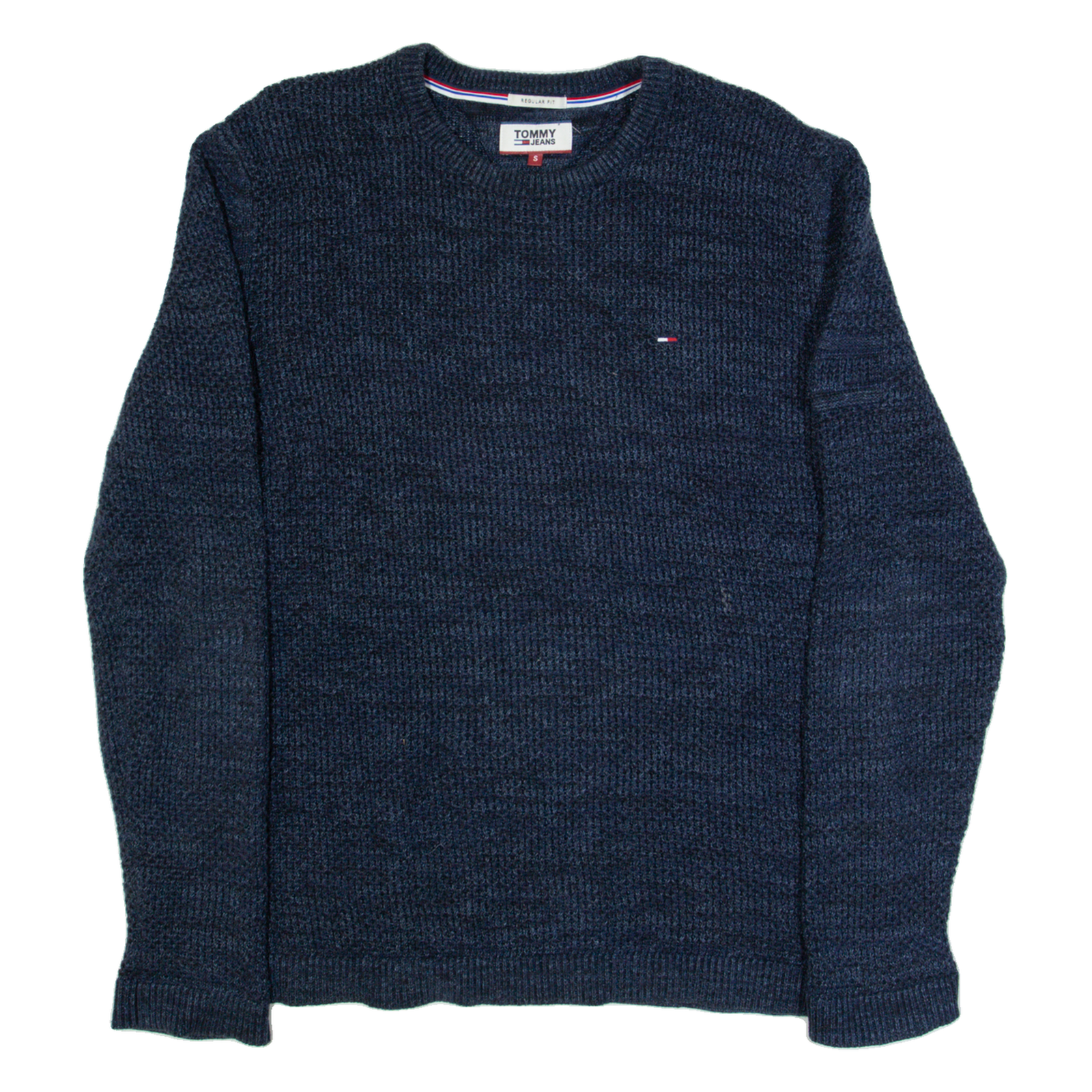 TOMMY HILFIGER Mens Jumper Blue Open Knit S Refurbished - N/A refurbished available on Cerqular