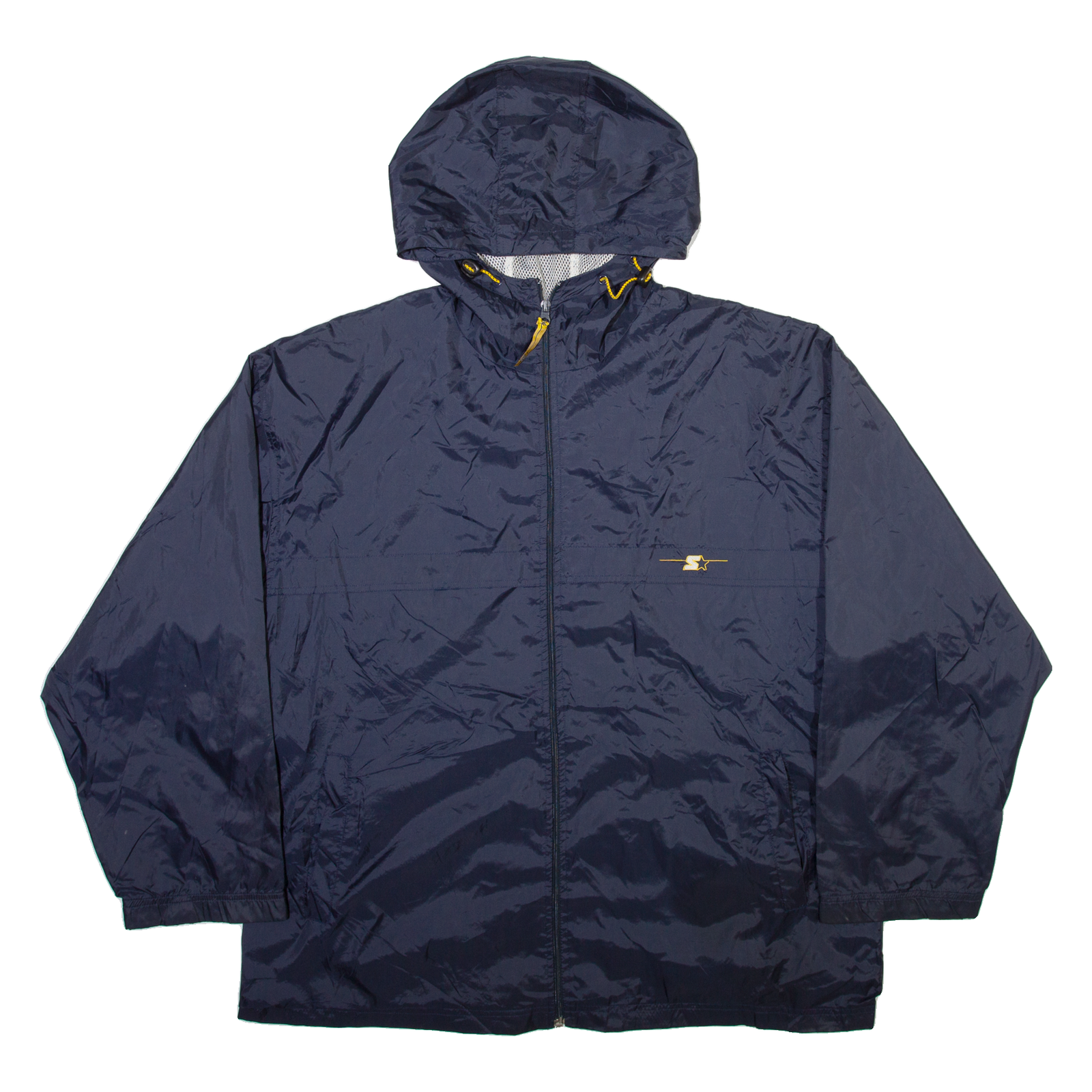 STARTER Mens Track Jacket Blue Nylon Hooded XL Refurbished - N/A refurbished available on Cerqular