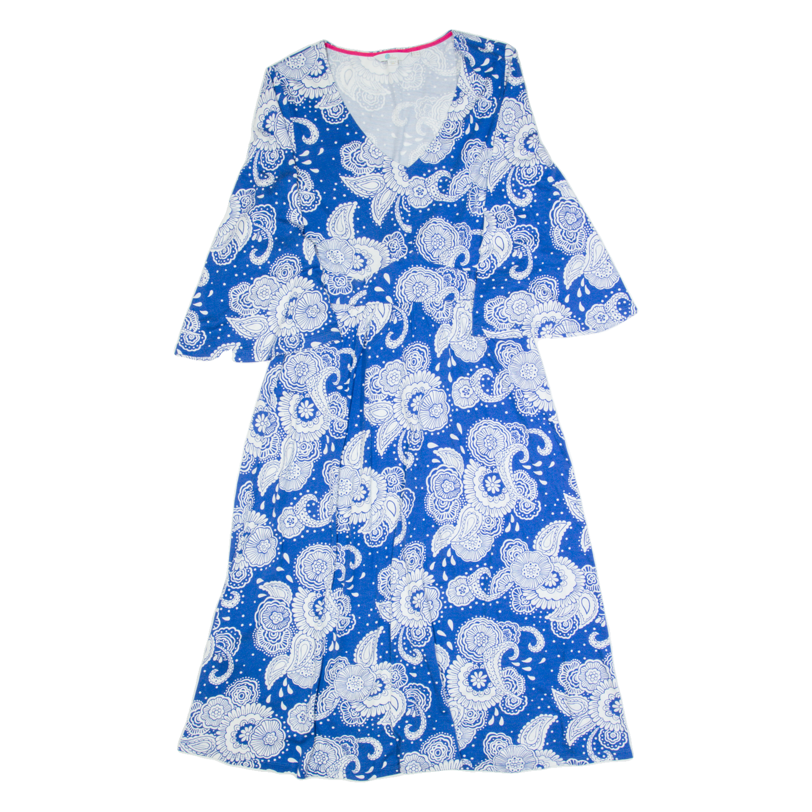 BODEN Womens A-Line Dress Blue Paisley Knee Length UK 12 Refurbished - N/A refurbished available on Cerqular