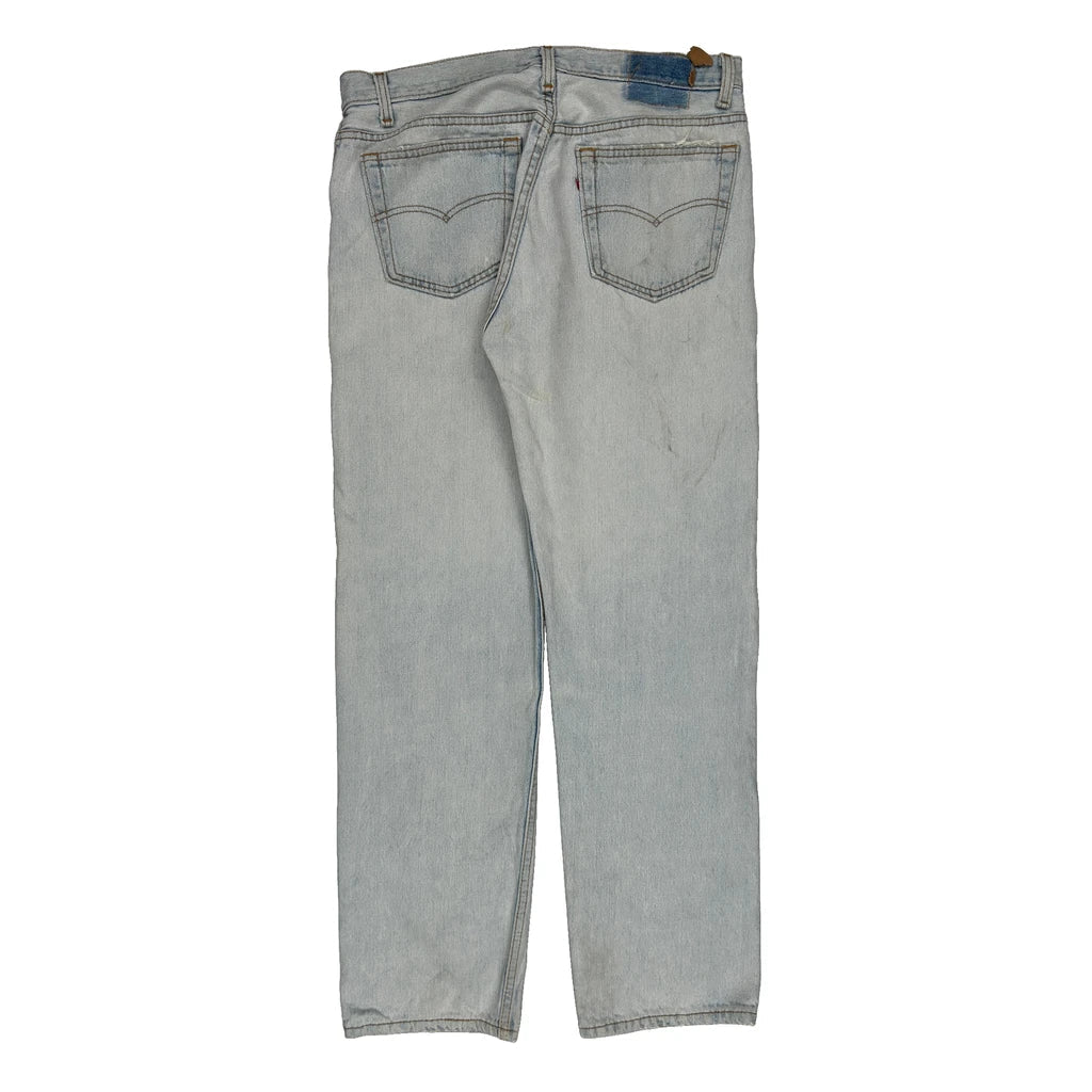 Levis Jeans - 32W 30L Light Wash Denim Refurbished - Thrifted (note: this is a term often used to describe second- refurbished available on Cerqular