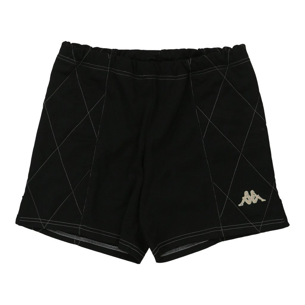 Kappa Sport Shorts - Medium Black Polyester Refurbished - Thrifted (note: this is a term often used to describe second- refurbished available on Cerqular