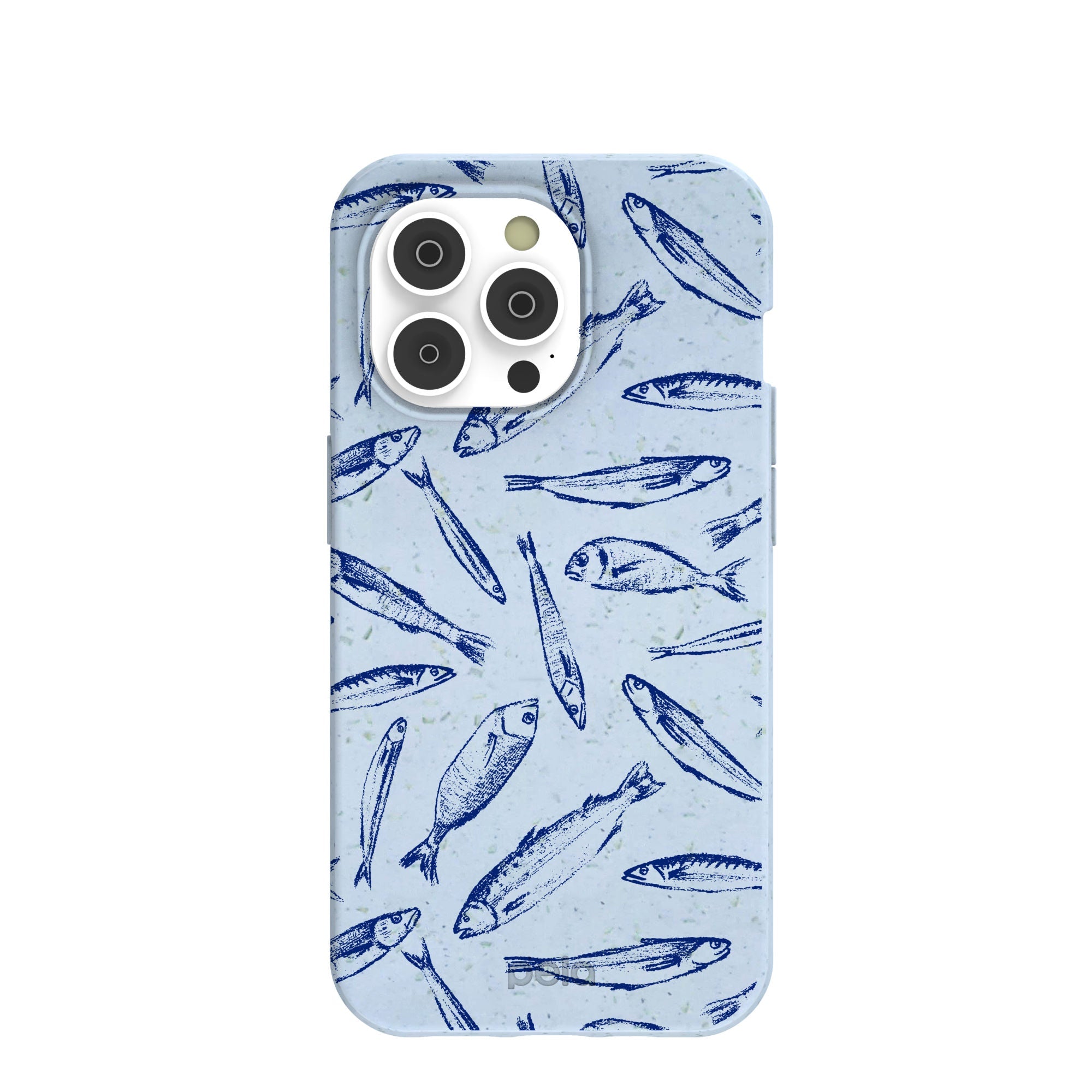Powder Blue Fishery iPhone 14 Pro Case Refurbished - Pela Case refurbished available on Cerqular