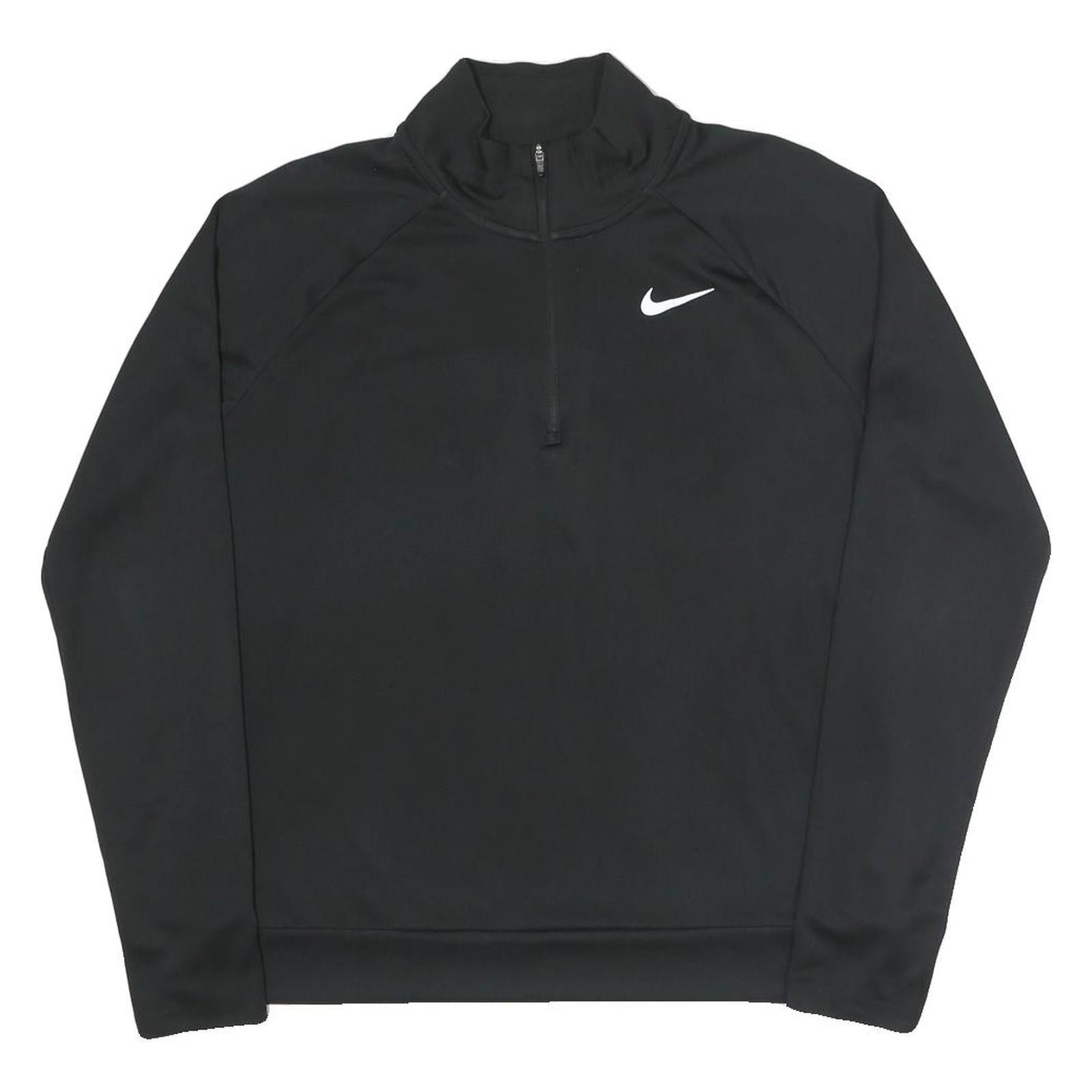 NIKE Womens Black 1/4 Zip Sweatshirt M Sports Training Athletic Pullover Refurbished - N/A refurbished available on Cerqular