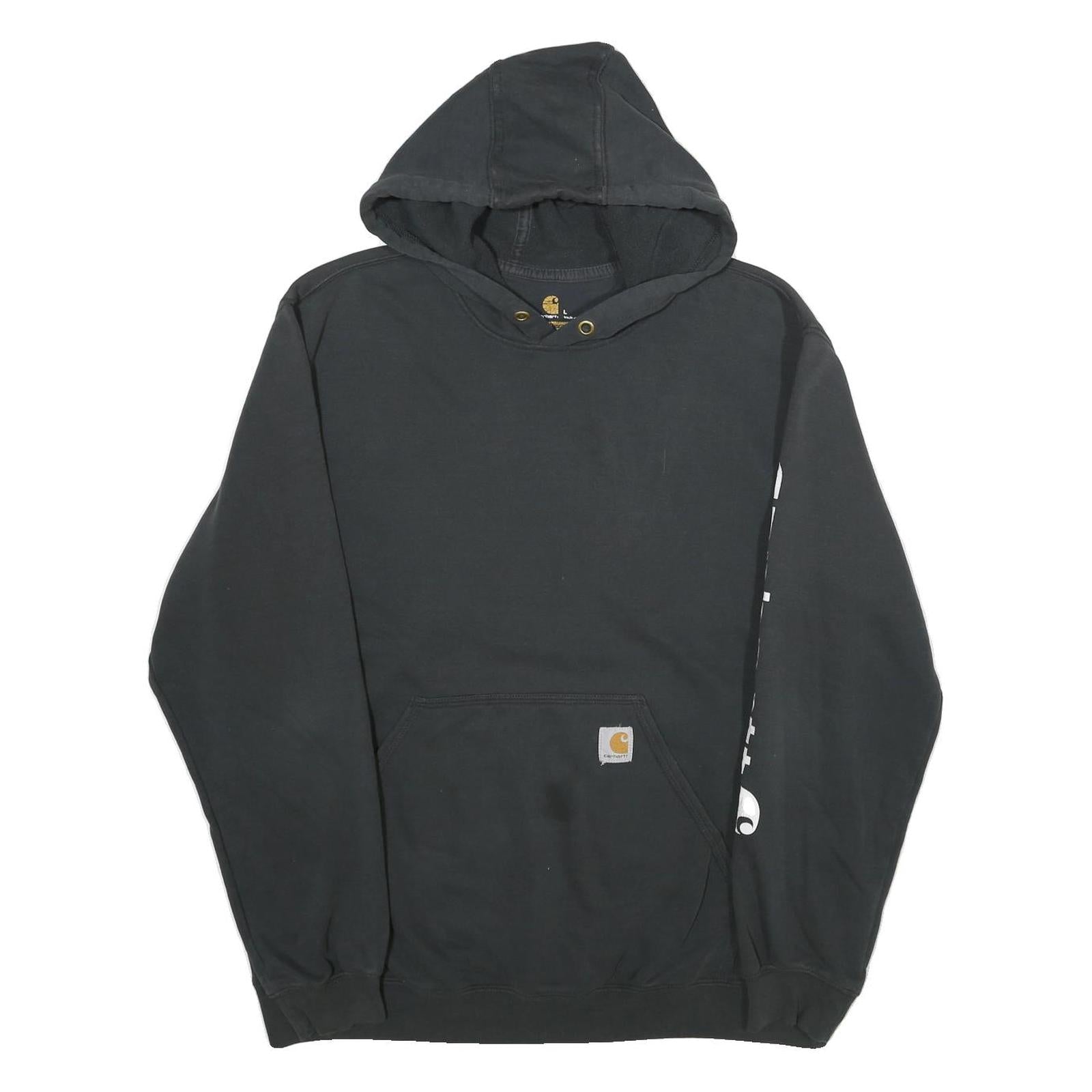 Buy CARHARTT Mens Black Hoodie L Cotton Blend Pullover Logo Print Refurbished - $59.79 CARHARTT Mens Black Hoodie L Cotton Blend Pullover Logo Print Refurbished - N/A refurbished available on Cerqular