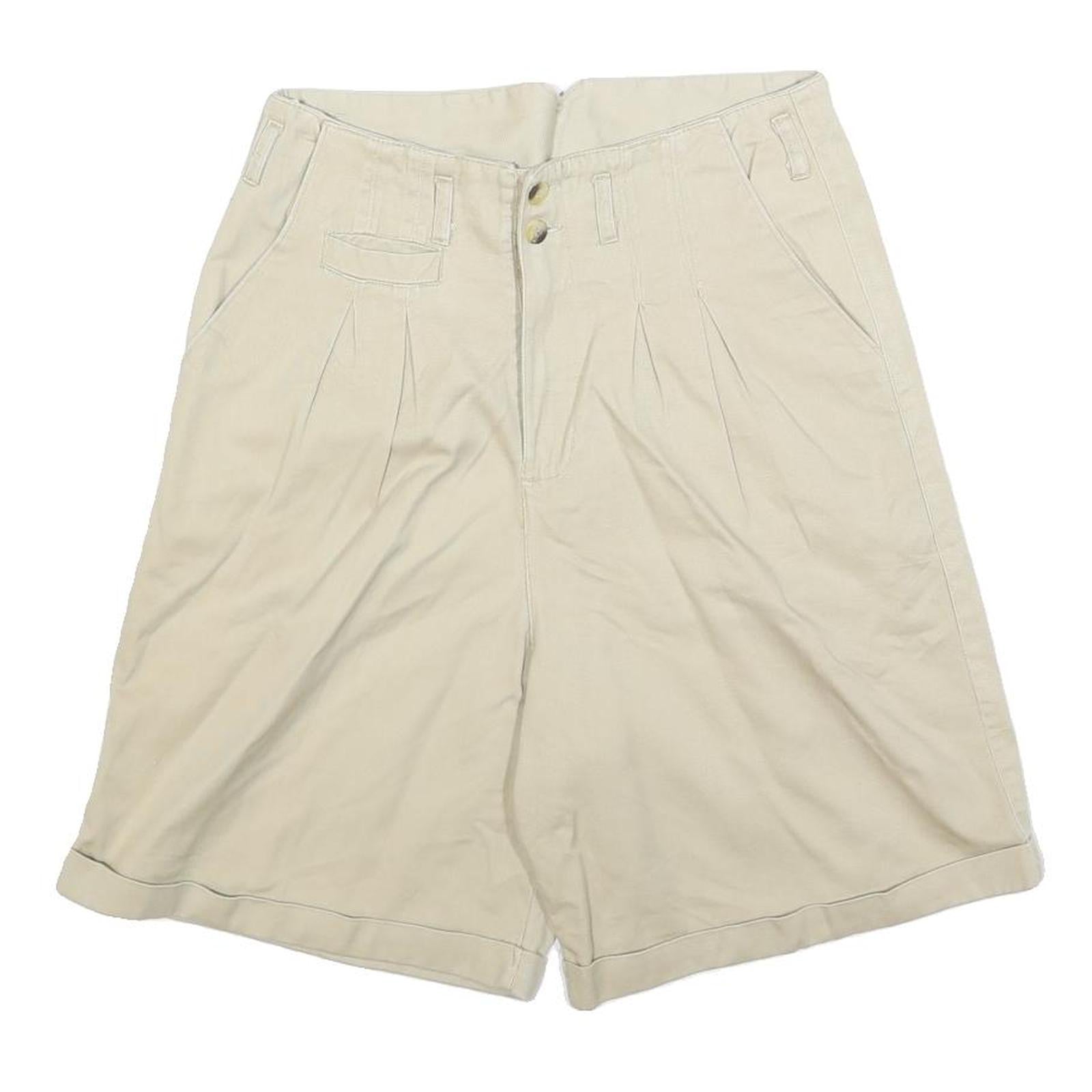 BE Womens Shorts Beige Casual Plain S W28 Cotton Blend Relaxed Fit Refurbished - N/A refurbished available on Cerqular