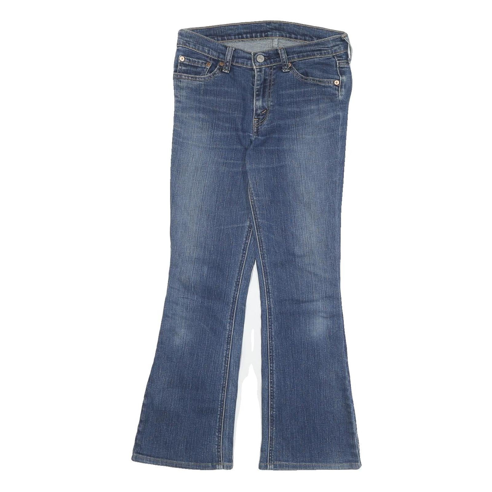 LEVI'S Womens Blue Regular Flared Denim Medium W27 L26 Zip Cotton Blend Jeans Refurbished - N/A refurbished available on Cerqular