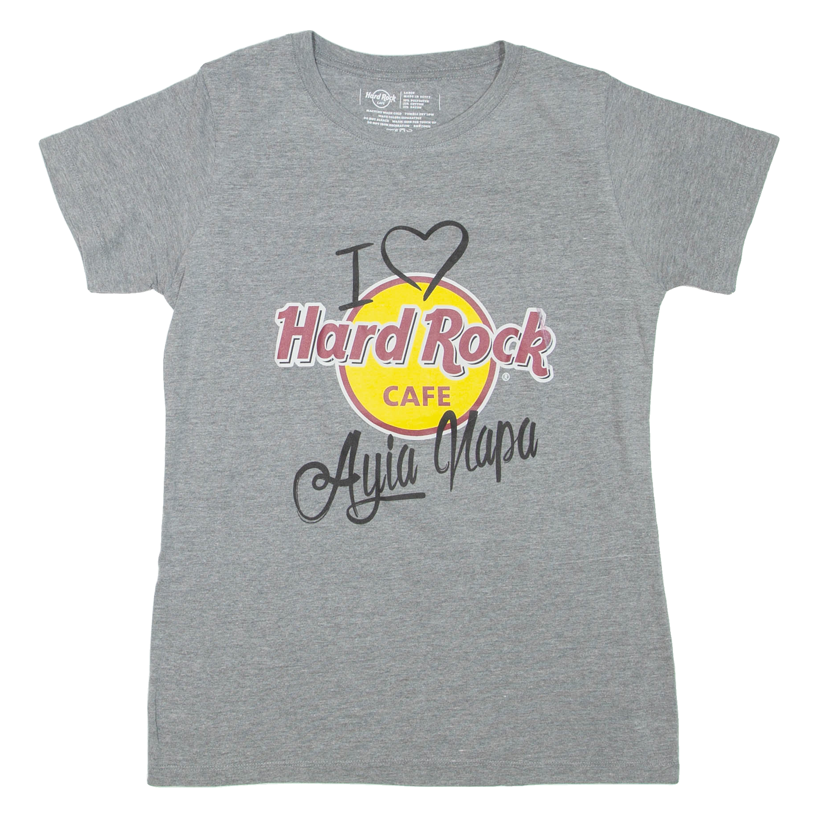 HARD ROCK CAFE Womens T-Shirt Grey L Refurbished - N/A refurbished available on Cerqular