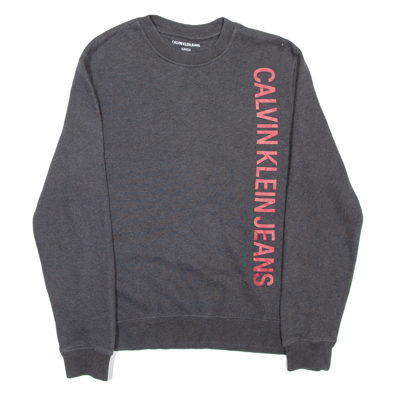 CALVIN KLEIN JEANS Mens Sweatshirt Grey S Refurbished - N/A refurbished available on Cerqular