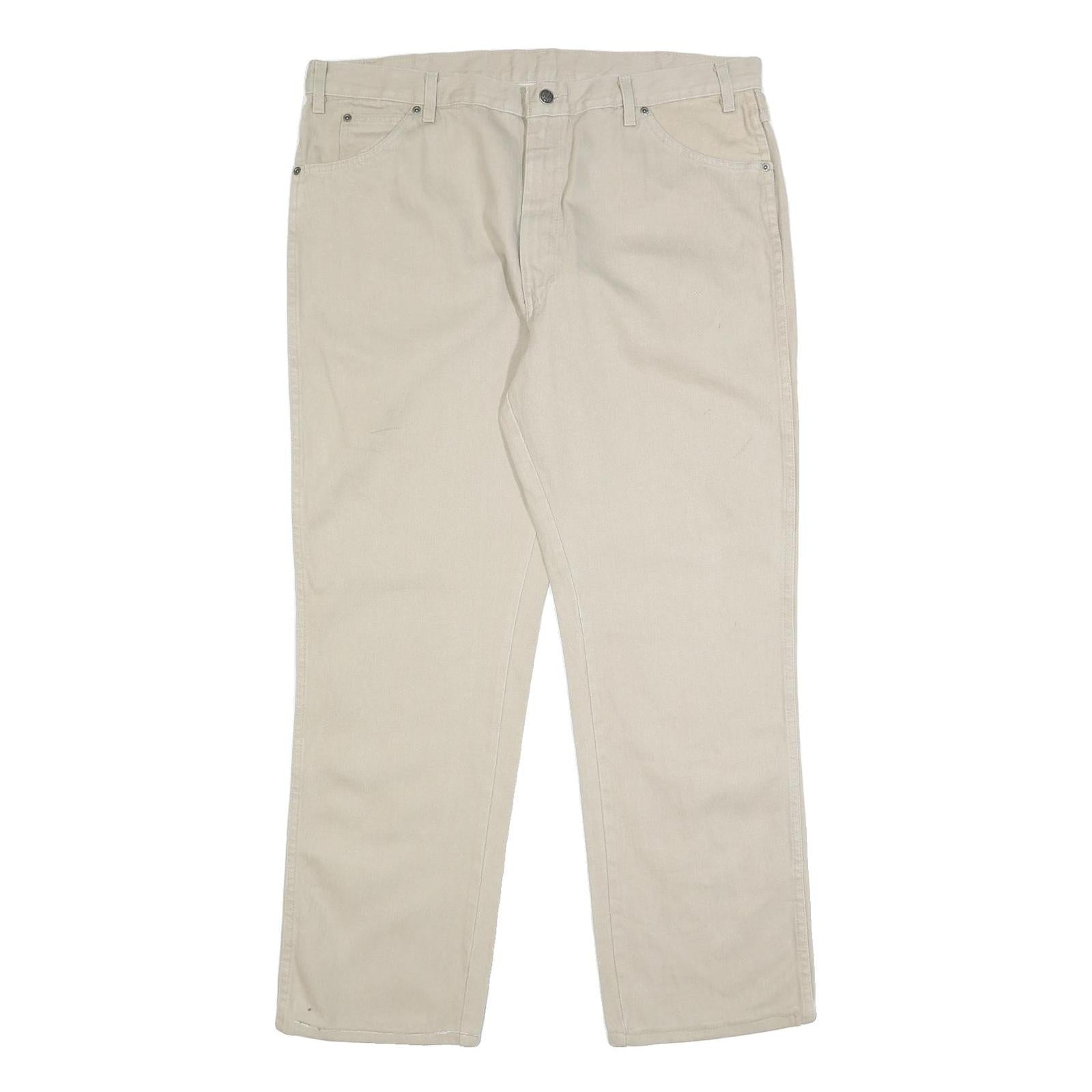 DICKIES Mens Jeans Beige Regular Straight Denim W40 L30 Classic Fit Zip Closure Refurbished - N/A refurbished available on Cerqular