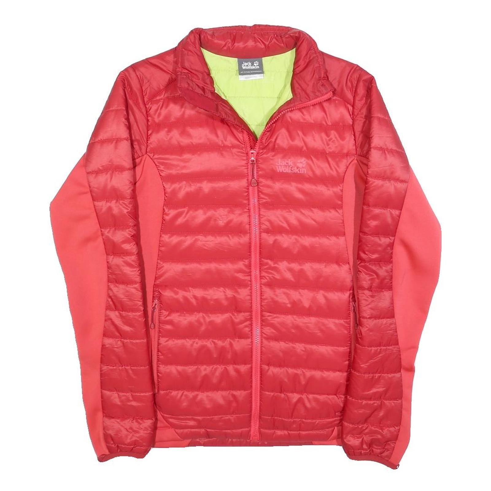 JACK WOLFSKIN Womens Red Outdoor Jacket UK 10 Polyester Blend Quilted Zip Refurbished - N/A refurbished available on Cerqular