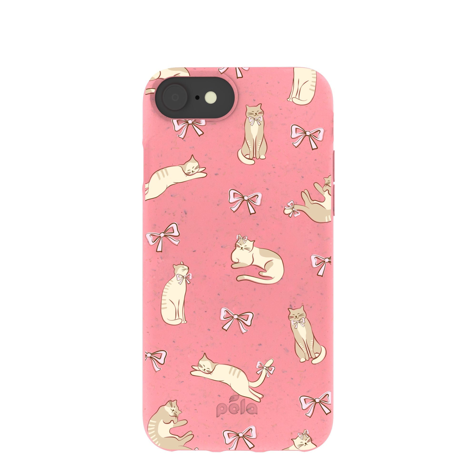 Bubblegum Pink Purrfection iPhone 6/6s/7/8/SE Case Refurbished - Pela Case refurbished available on Cerqular