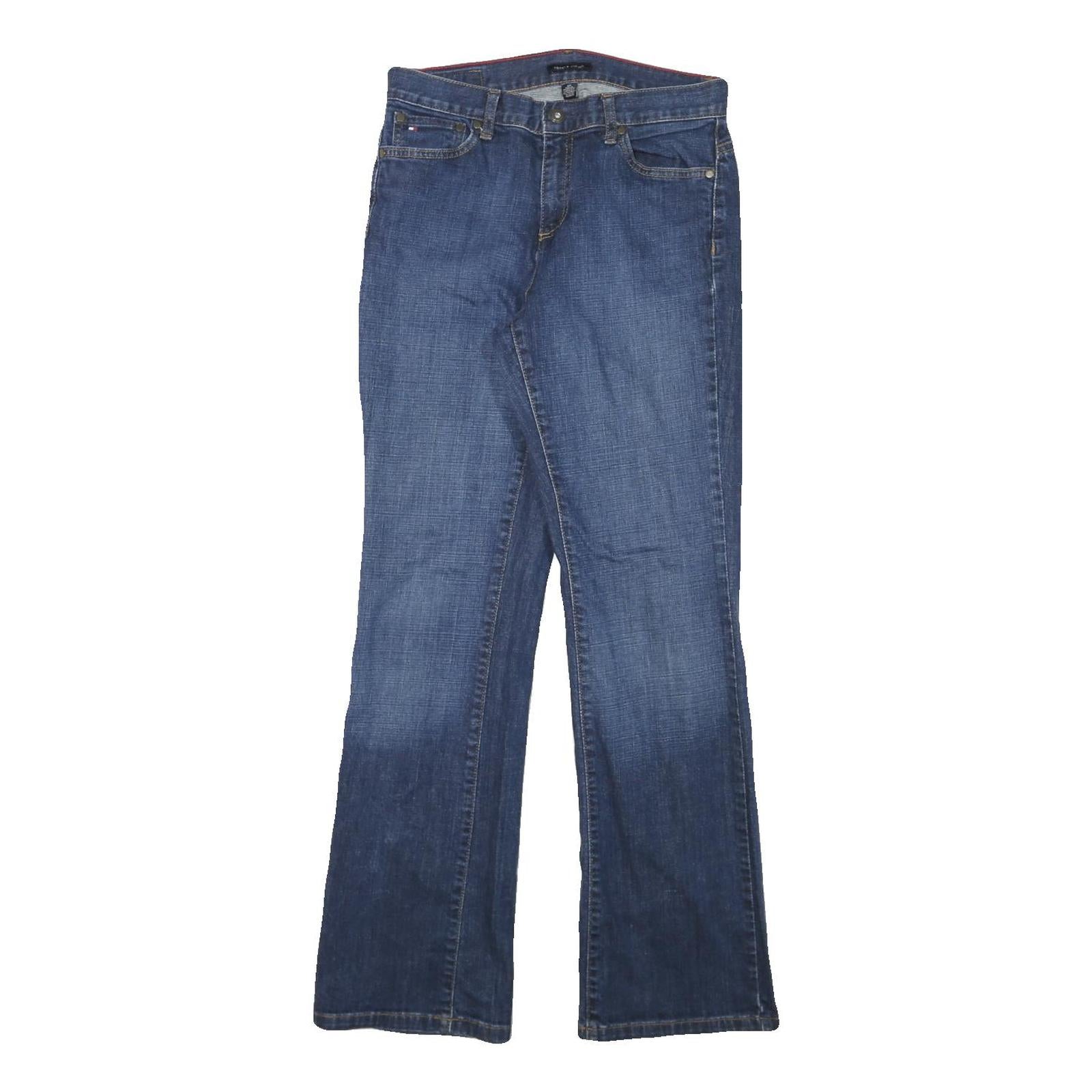 TOMMY HILFIGER Womens Jeans Blue Regular Straight Denim Medium W28 L30 Stylish Refurbished - N/A refurbished available on Cerqular