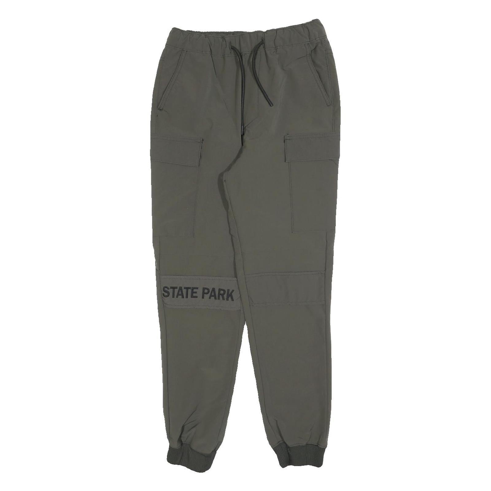 ZARA Womens Polyester Blend Green Regular Cargo Trousers W26 L26 Elastic Cuffs Refurbished - N/A refurbished available on Cerqular