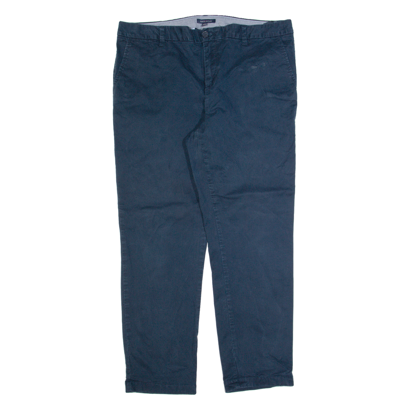 TOMMY HILFIGER Chino Womens Trousers Blue Slim Straight W36 L28 Refurbished - N/A refurbished available on Cerqular