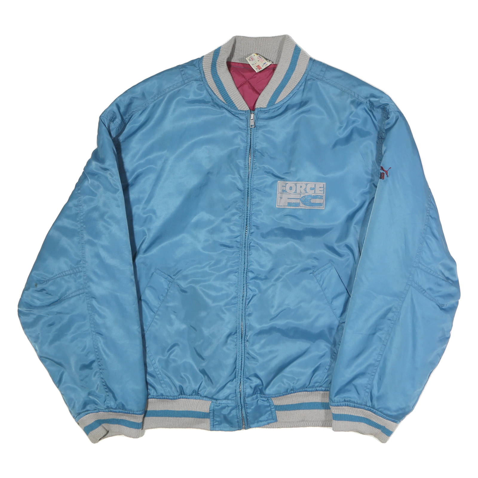 PUMA Mens Blue Bomber Jacket S Polyester Plain Zip Retro Vintage Sport Refurbished - N/A refurbished available on Cerqular