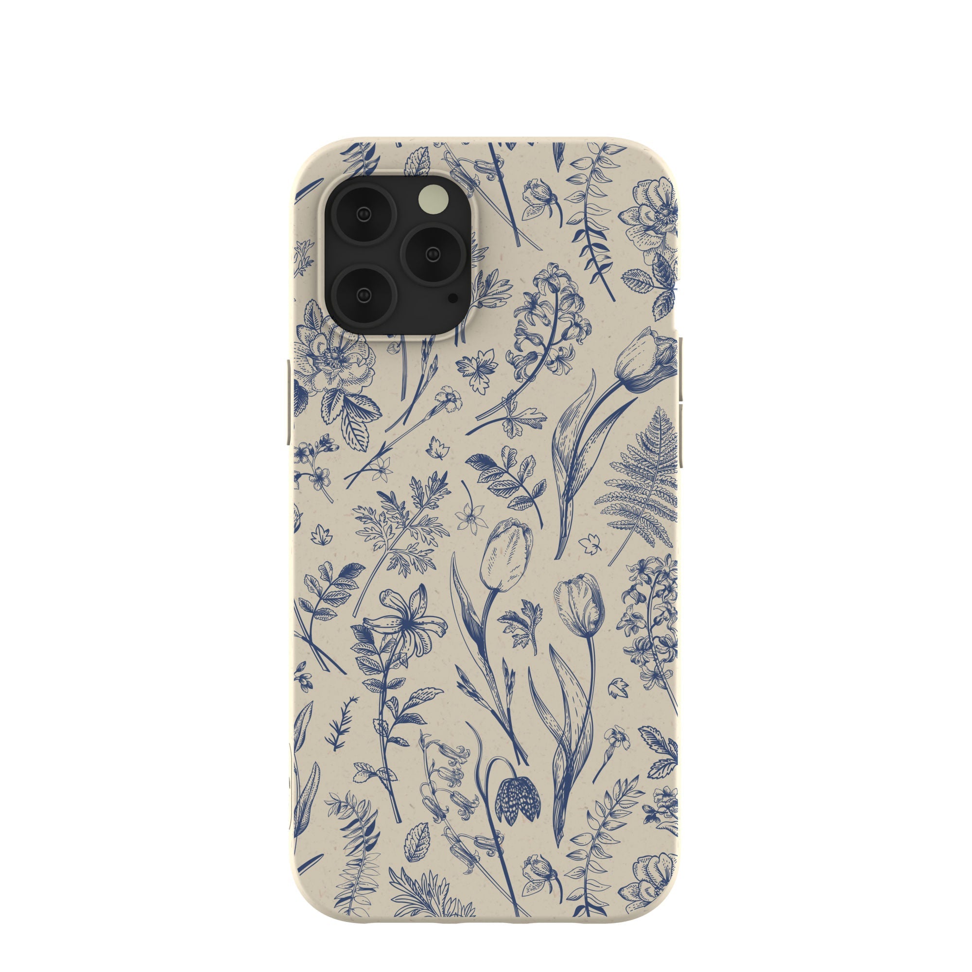 London Fog Indigo Bouquet iPhone 12 Pro Max Case Refurbished - Pela Case refurbished available on Cerqular