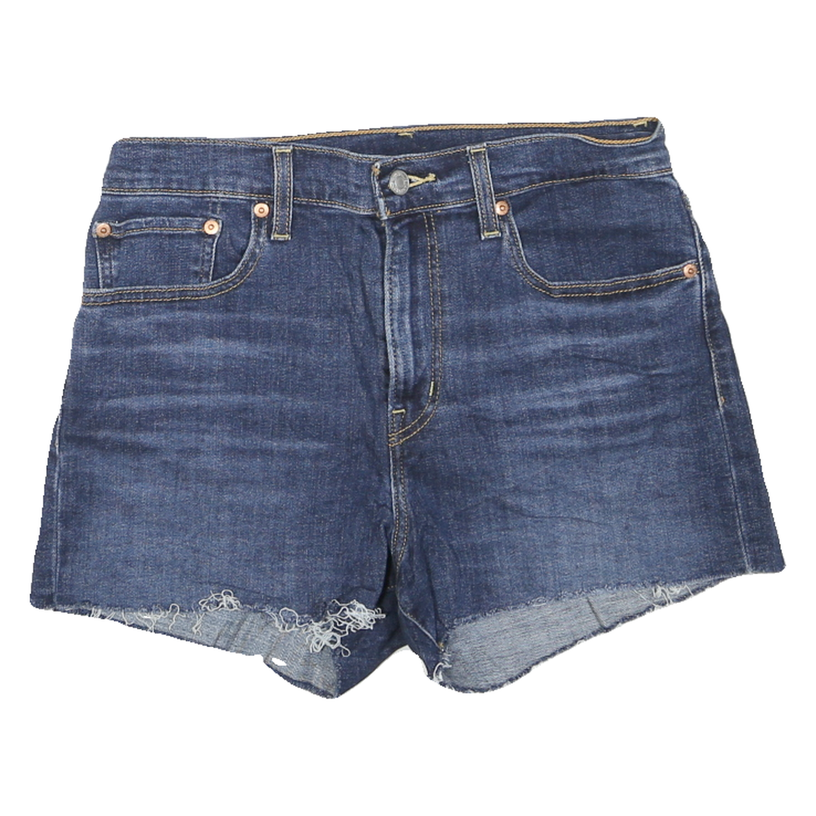LEVI'S Womens Denim Blue Cut-Off Shorts M W32 Distressed Frayed Hem Casual Refurbished - N/A refurbished available on Cerqular