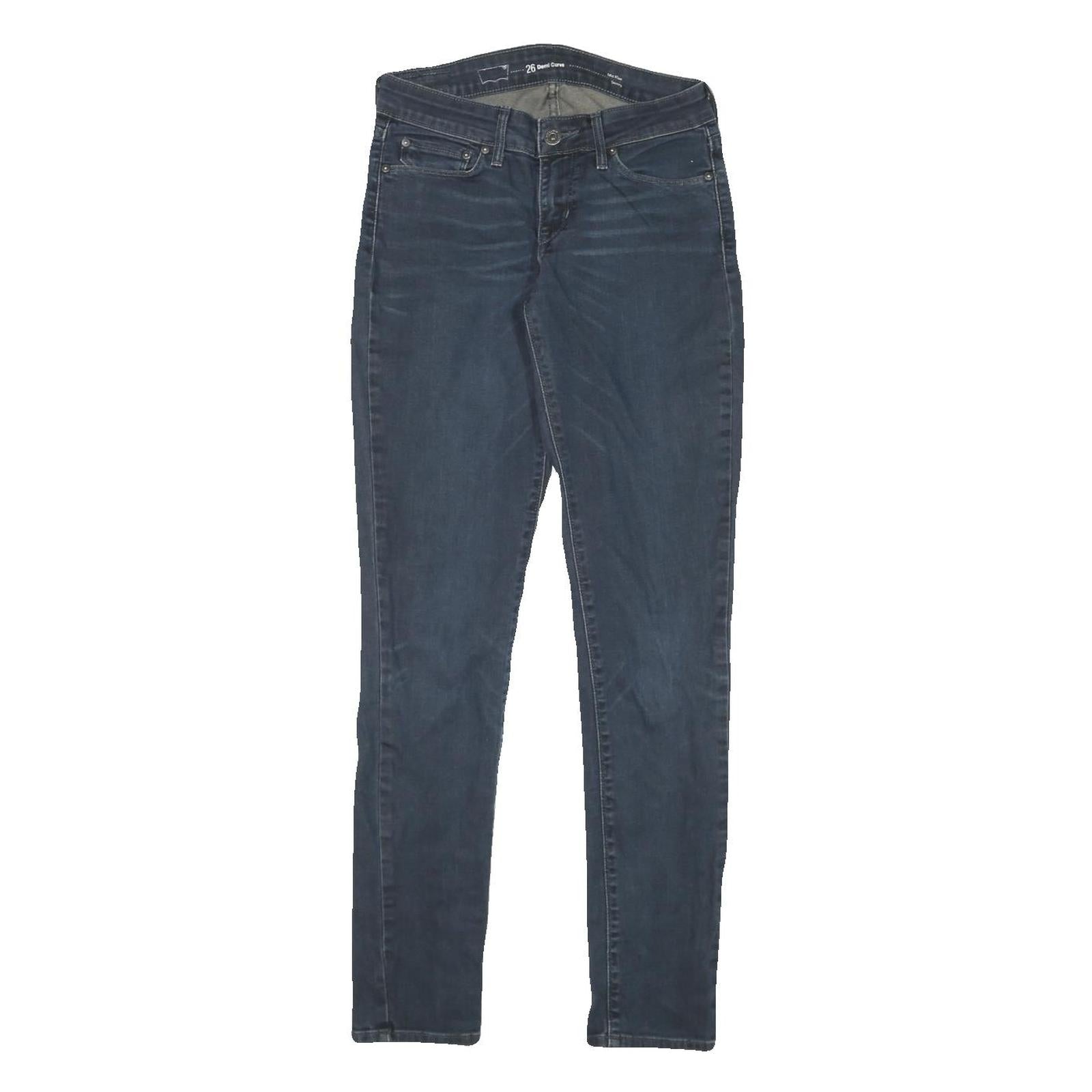 LEVI'S Womens Jeans Blue Slim Skinny Denim Medium W26 L29 Cotton Blend Zip Refurbished - N/A refurbished available on Cerqular