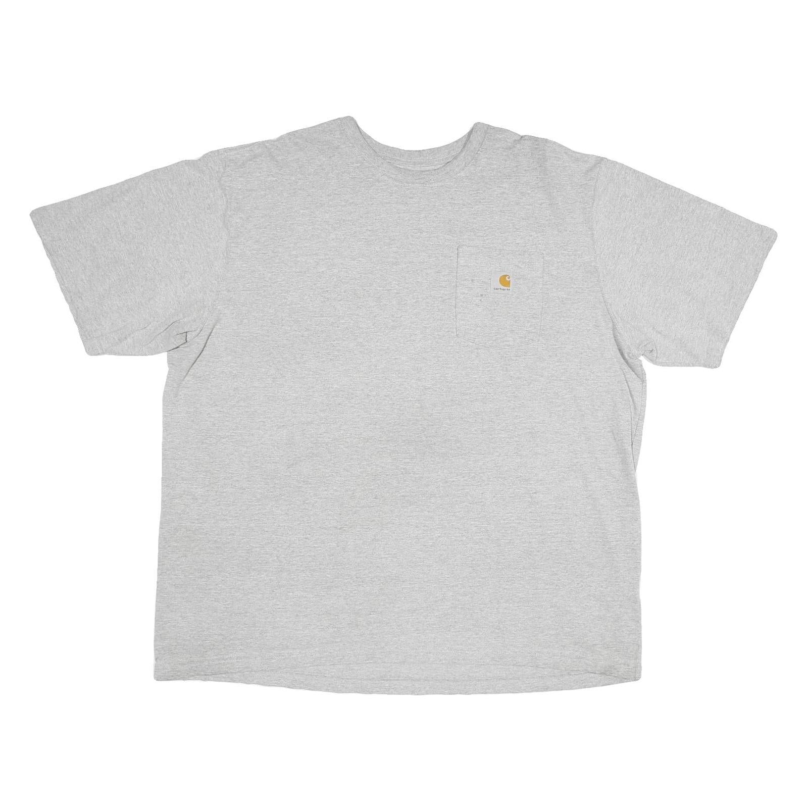 CARHARTT Mens Grey Pocket T-Shirt 2XL Short Sleeve Crew Neck Cotton Blend Casual Refurbished - N/A refurbished available on Cerqular