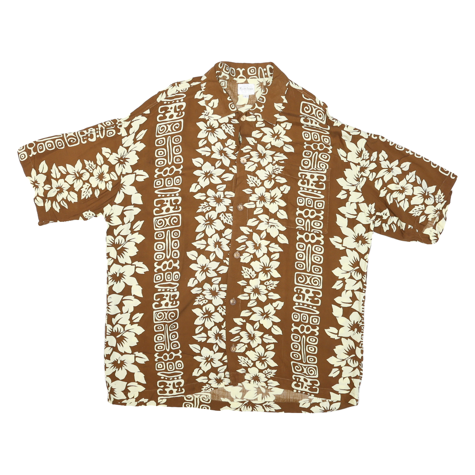 Buy MISSION CANYON Mens Brown & Cream Hawaiian Shirt L Polyester Blend Tropical Refurbished - $15.59 MISSION CANYON Mens Brown & Cream Hawaiian Shirt L Polyester Blend Tropical Refurbished - N/A refurbished available on Cerqular