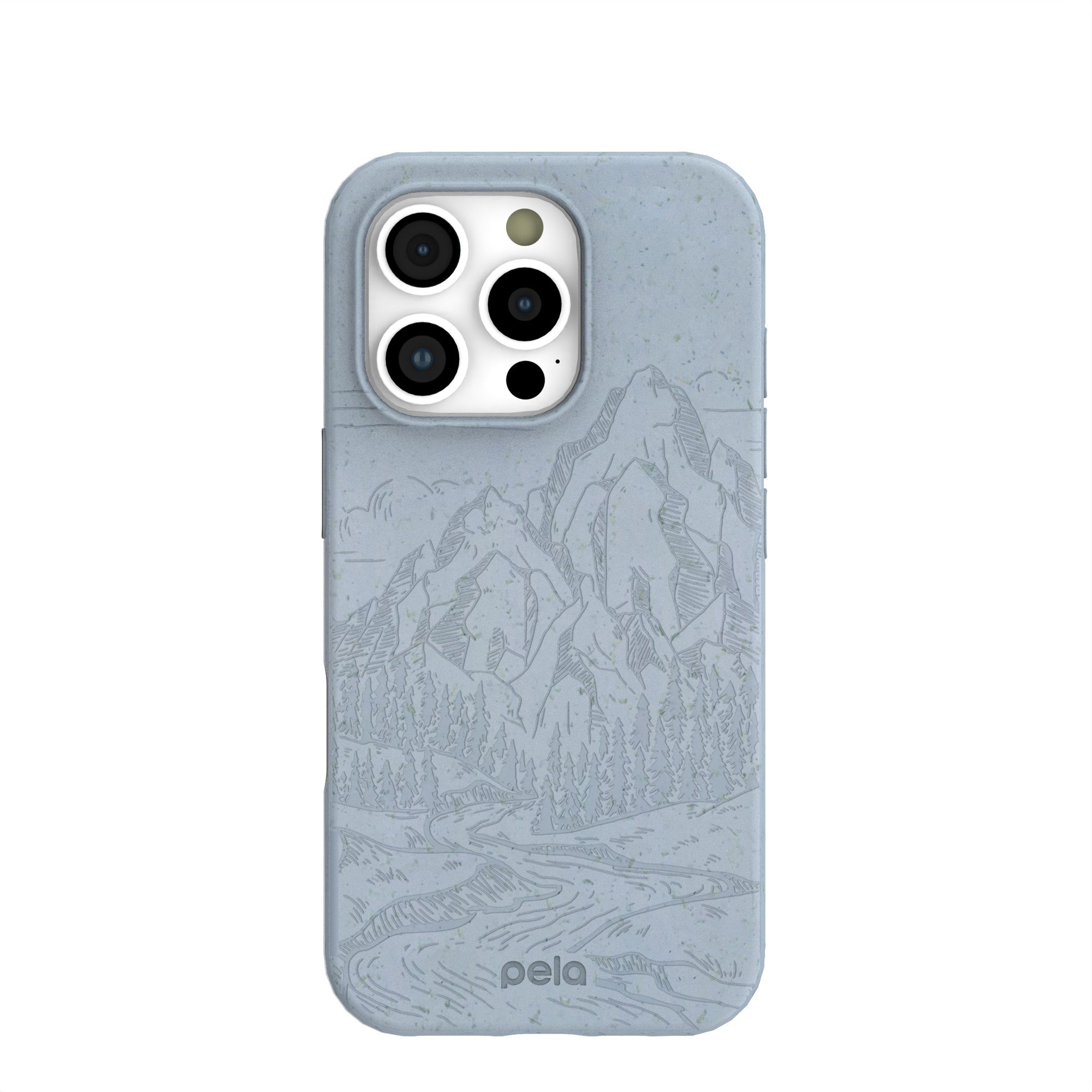 Powder Blue Rockies iPhone 16 Pro Case Refurbished - Pela Case refurbished available on Cerqular