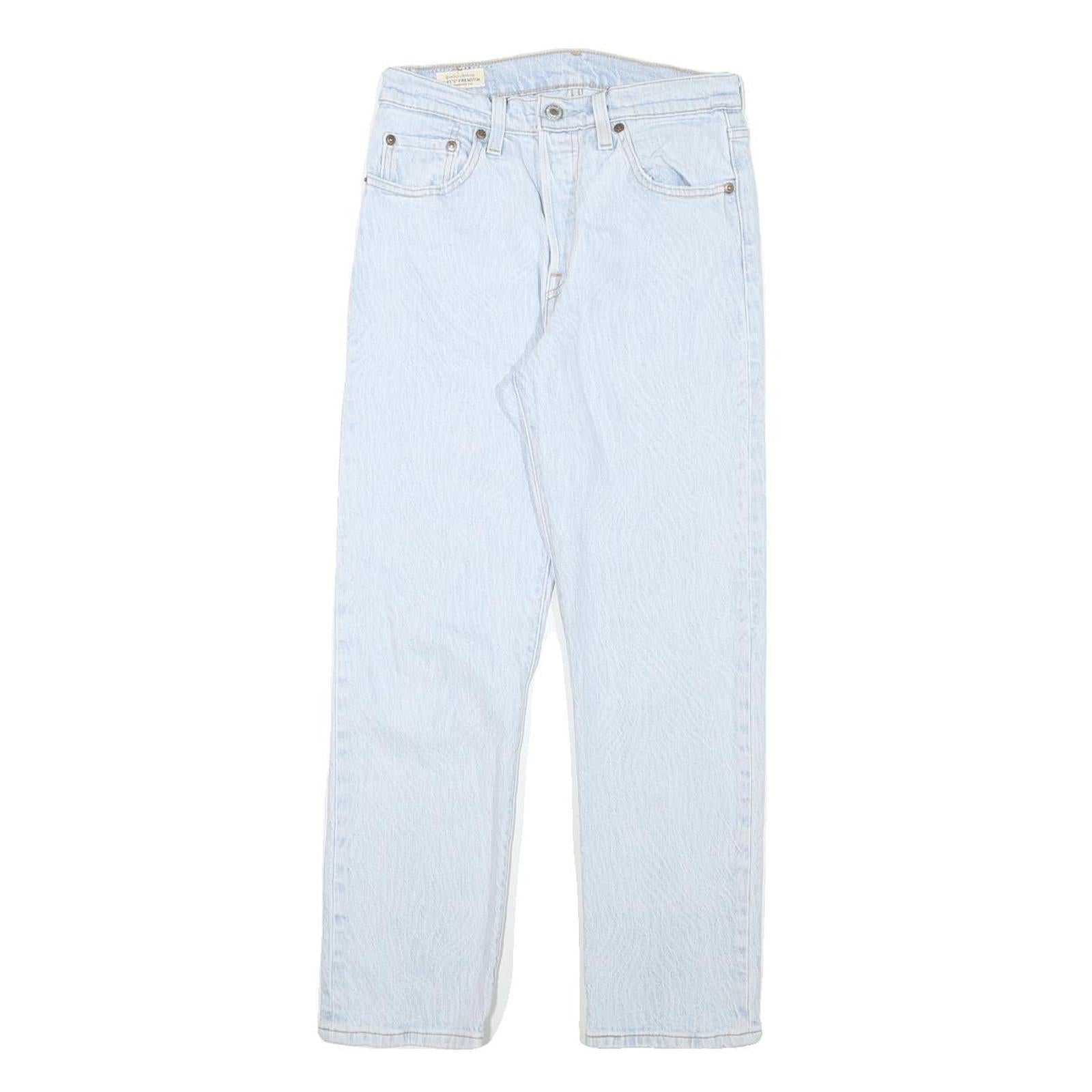 LEVI'S 501 Womens Jeans Blue Regular Straight Denim Light W25 L25 Classic Fit Refurbished - N/A refurbished available on Cerqular