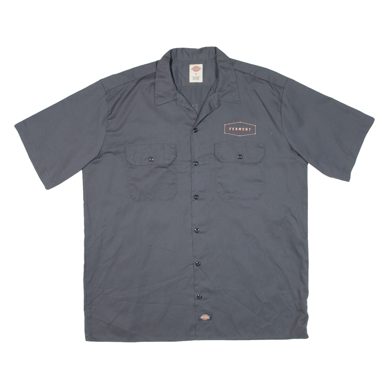 DICKIES Mens Worker Shirt Grey L Refurbished - N/A refurbished available on Cerqular