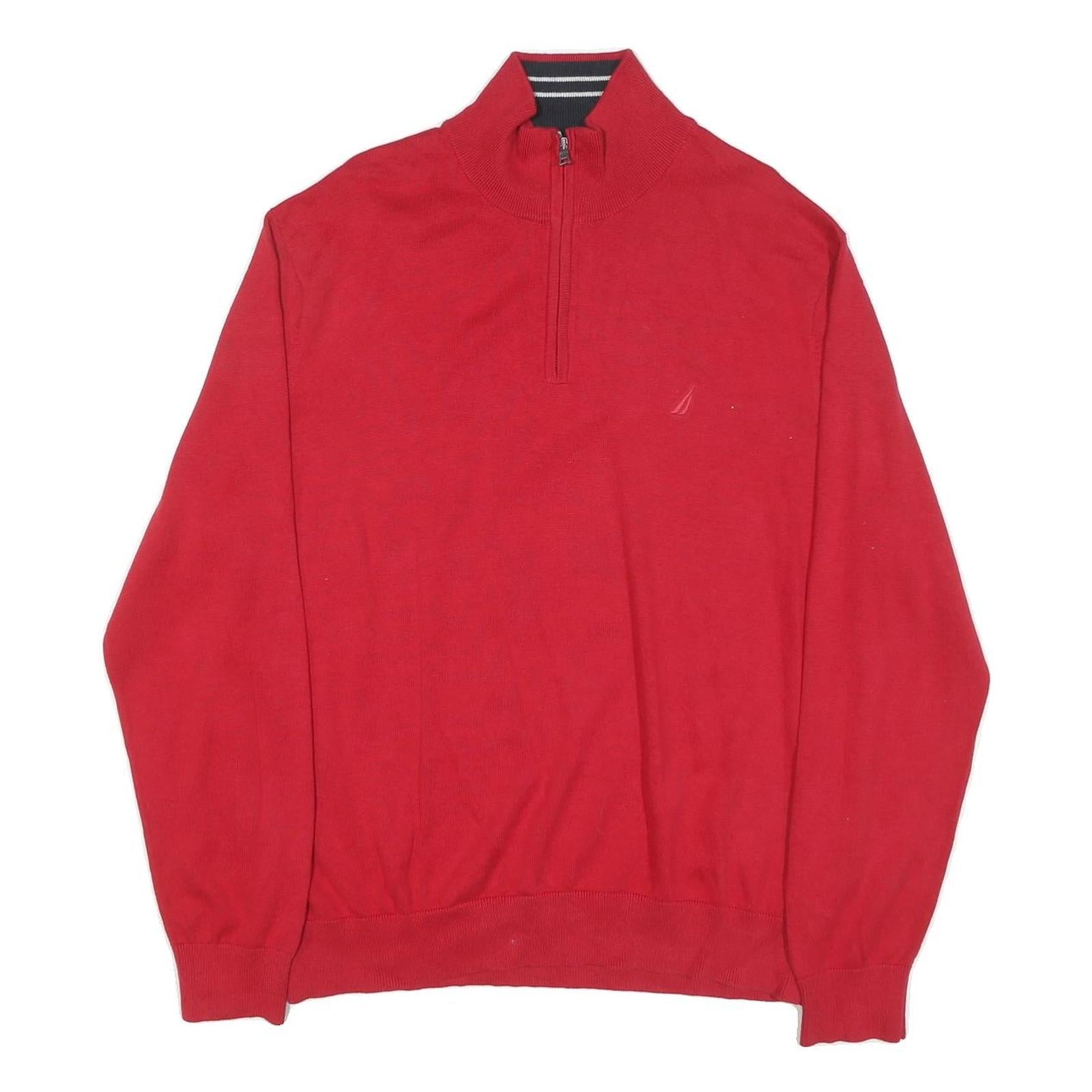Buy NAUTICA Mens Red Pullover Plain 1/4 Zip Jumper XL Cotton Blend Casual Knitwear Refurbished - $35.09 NAUTICA Mens Red Pullover Plain 1/4 Zip Jumper XL Cotton Blend Casual Knitwear Refurbished - N/A refurbished available on Cerqular