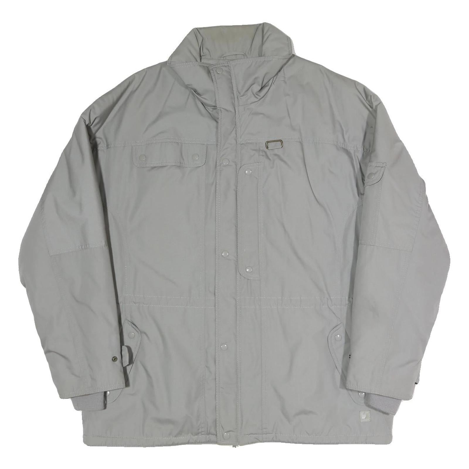 Buy Mens Grey Jacket L Polyester Blend Plain Zip Closure Functional Casual Outerwear Refurbished - $37.69 Mens Grey Jacket L Polyester Blend Plain Zip Closure Functional Casual Outerwear Refurbished - N/A refurbished available on Cerqular