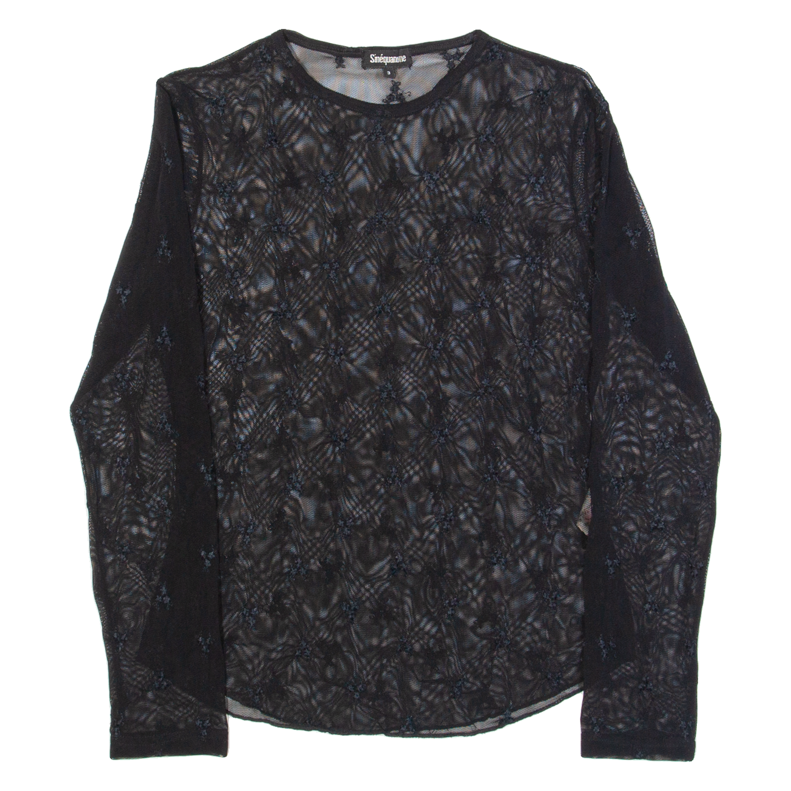 SINEQUANONE Mesh Womens Top Black Long Sleeve M Refurbished - N/A refurbished available on Cerqular