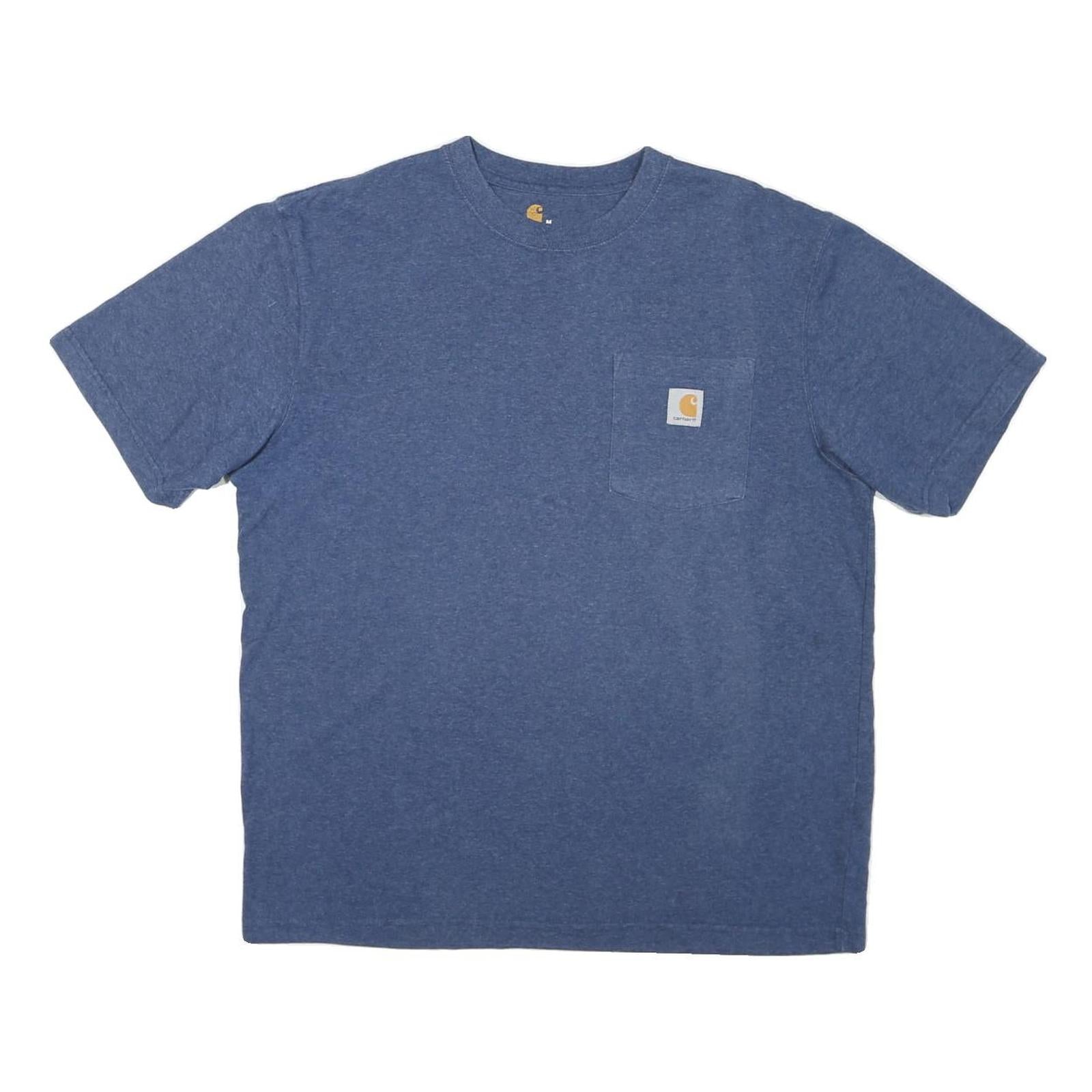 CARHARTT Mens Blue Pocket T-Shirt M Short Sleeve Crew Neck Cotton Blend Refurbished - N/A refurbished available on Cerqular
