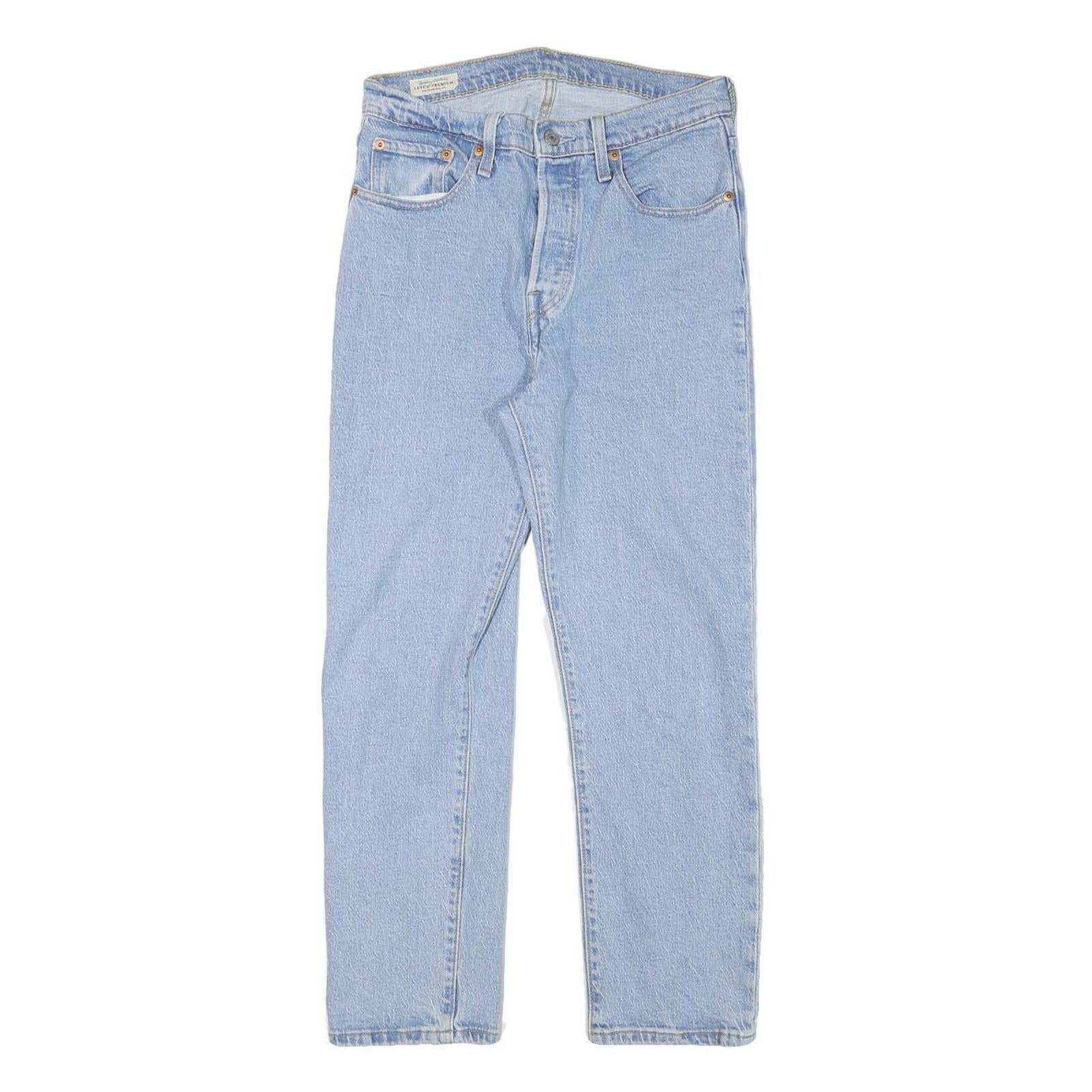 LEVI'S 501 Womens Jeans Blue Regular Straight Denim Light W26 L24 Classic Fit Refurbished - N/A refurbished available on Cerqular