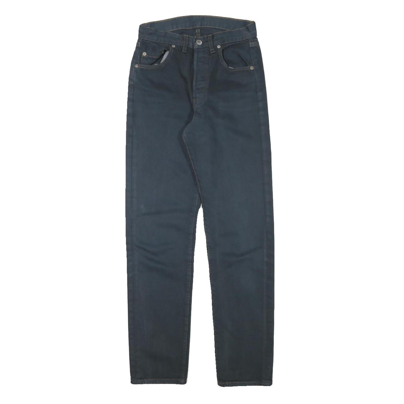 LEVI'S Womens Jeans Blue Regular Straight Denim W24 L29 Classic Cotton Blend Zip Refurbished - N/A refurbished available on Cerqular