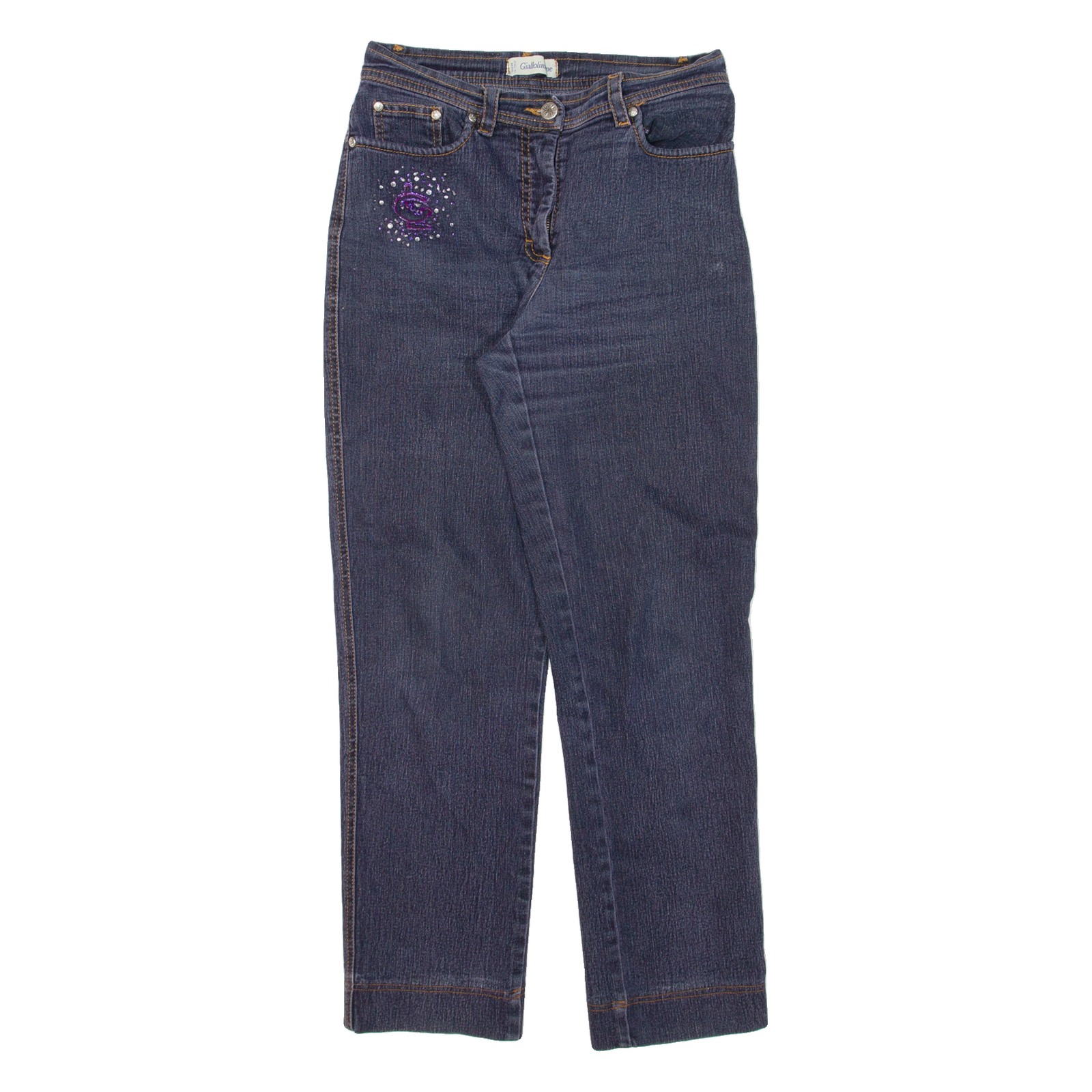 GIALLO LIMONE Womens Jeans Blue Slim Straight W27 L27 Refurbished - N/A refurbished available on Cerqular