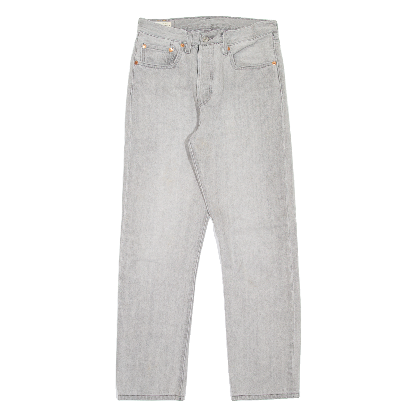 LEVI'S 501 BIG E Jeans Womens Grey Regular Straight W27 L28 Refurbished - N/A refurbished available on Cerqular